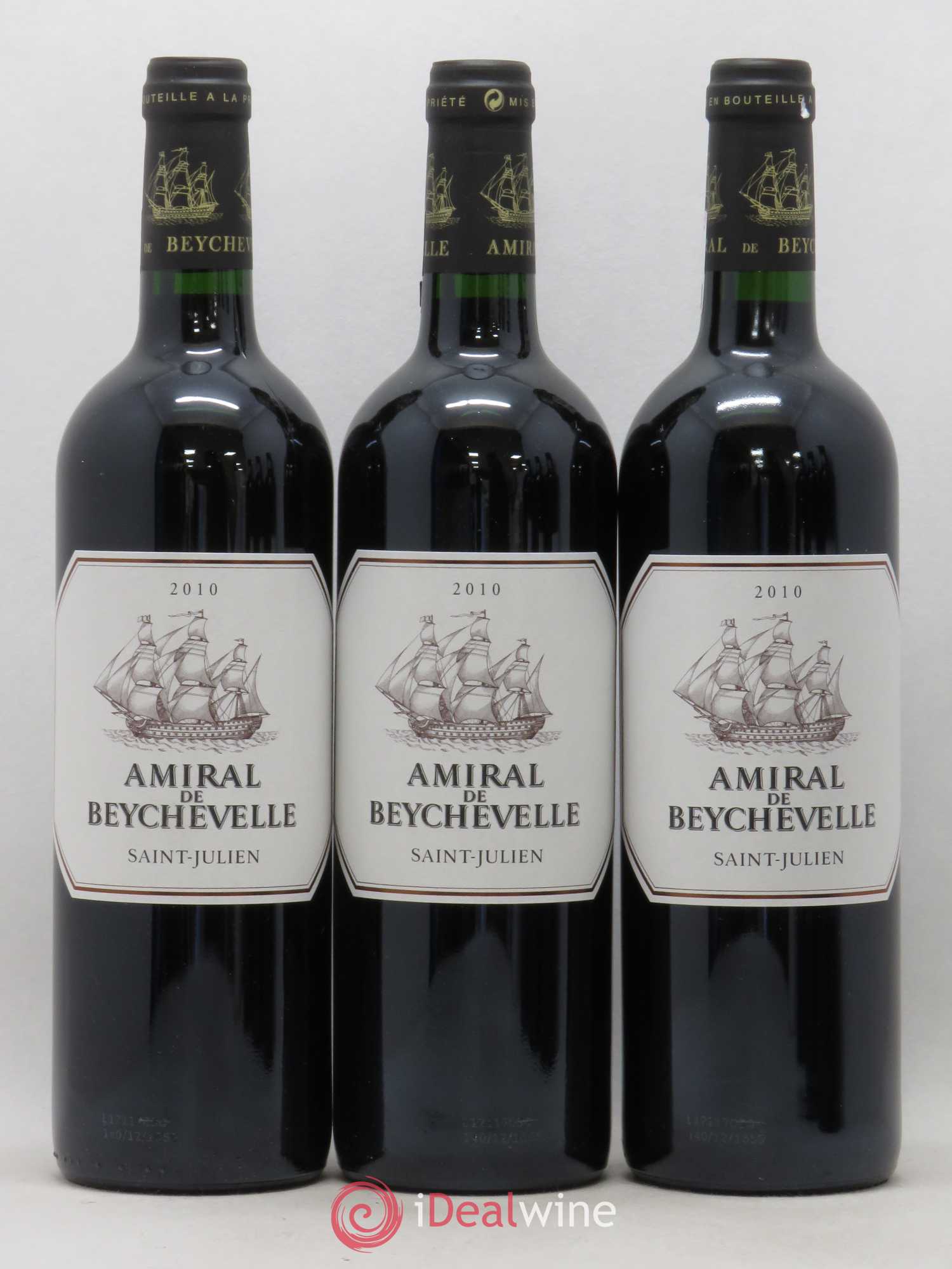 Amiral de Beychevelle Second Vin (sans prix de réserve) 2010 - Lot de 3 bouteilles - 0