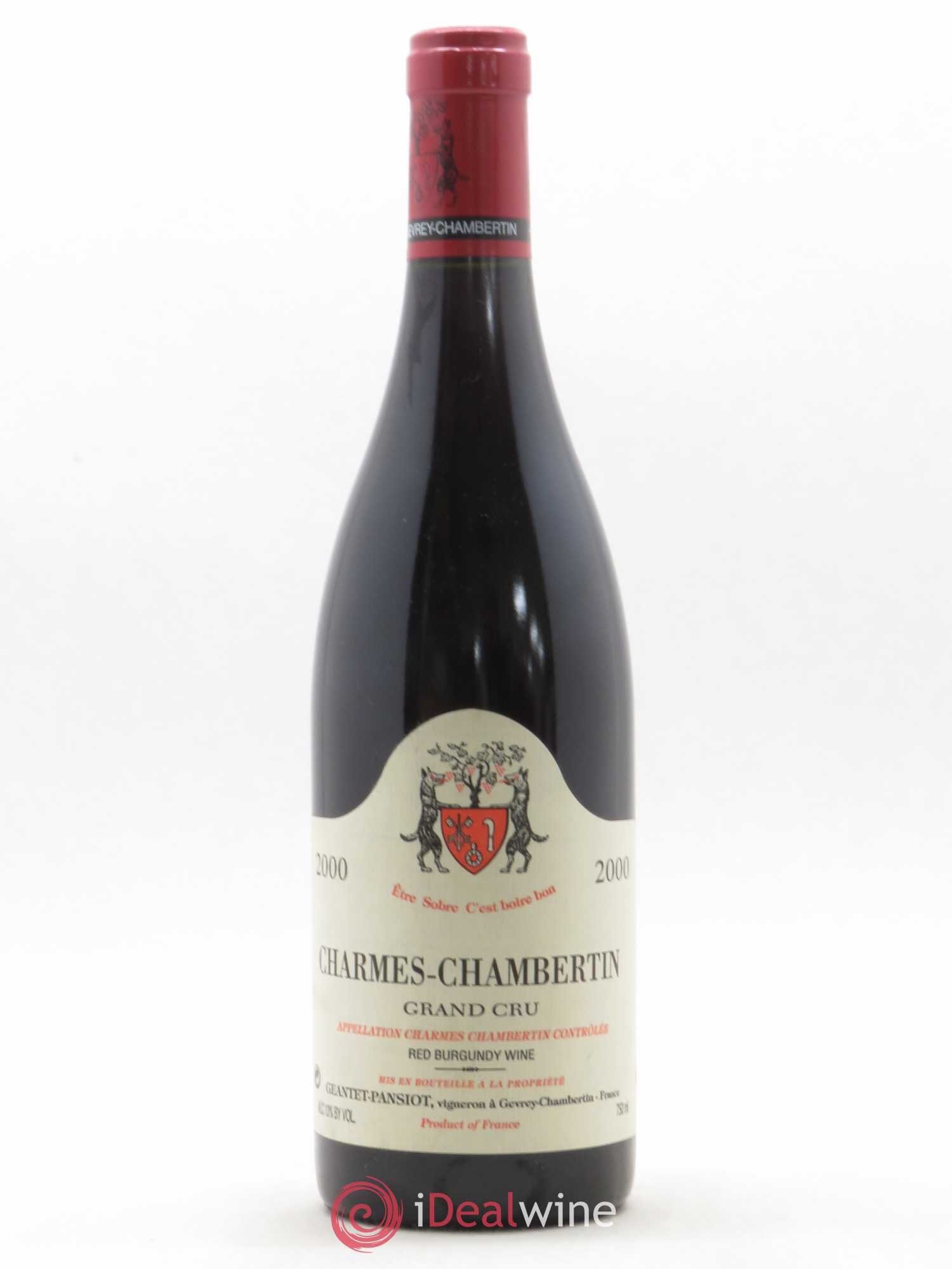 Charmes-Chambertin Grand Cru Geantet Pansiot (sans prix de réserve) 2000 - Posten von 1 Flasche - 0