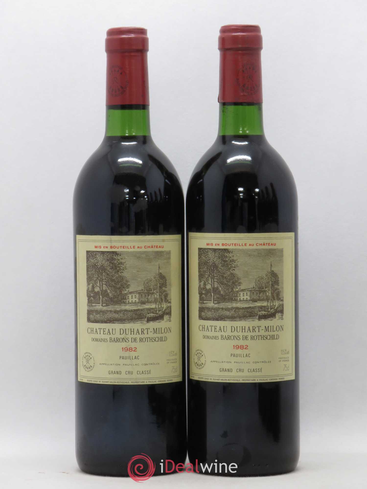Château Duhart-Milon 4ème Grand Cru Classé (sans prix de réserve) 1982 - Lot de 2 bouteilles - 0