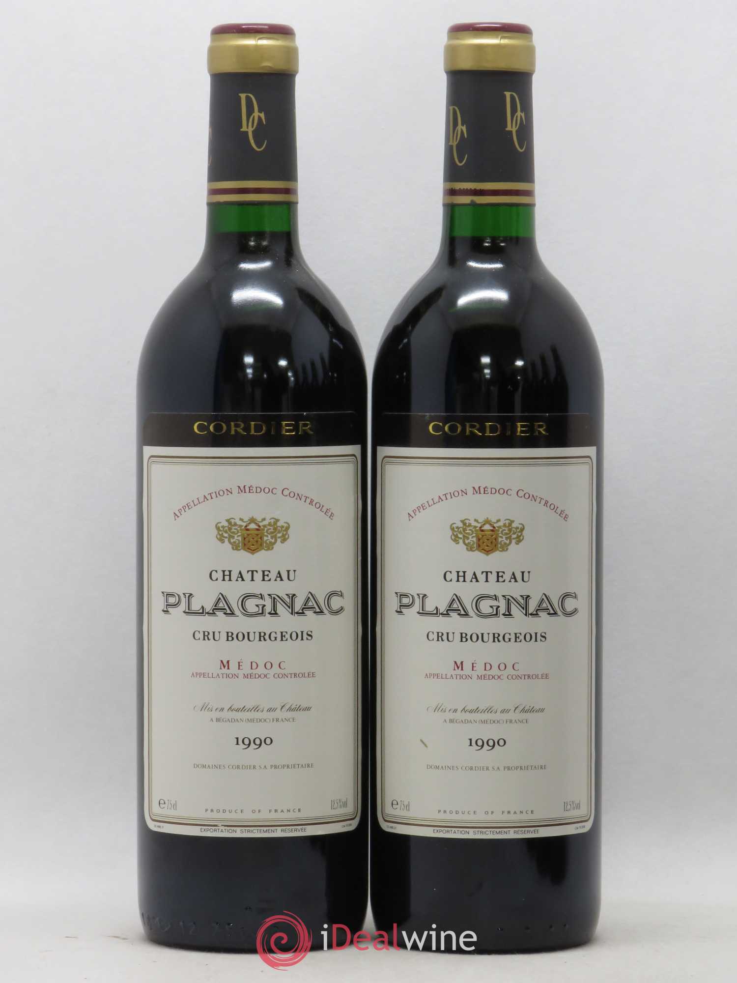 Château Plagnac Cru Bourgeois (sans prix de réserve) 1990 - Lot de 2 bouteilles - 0