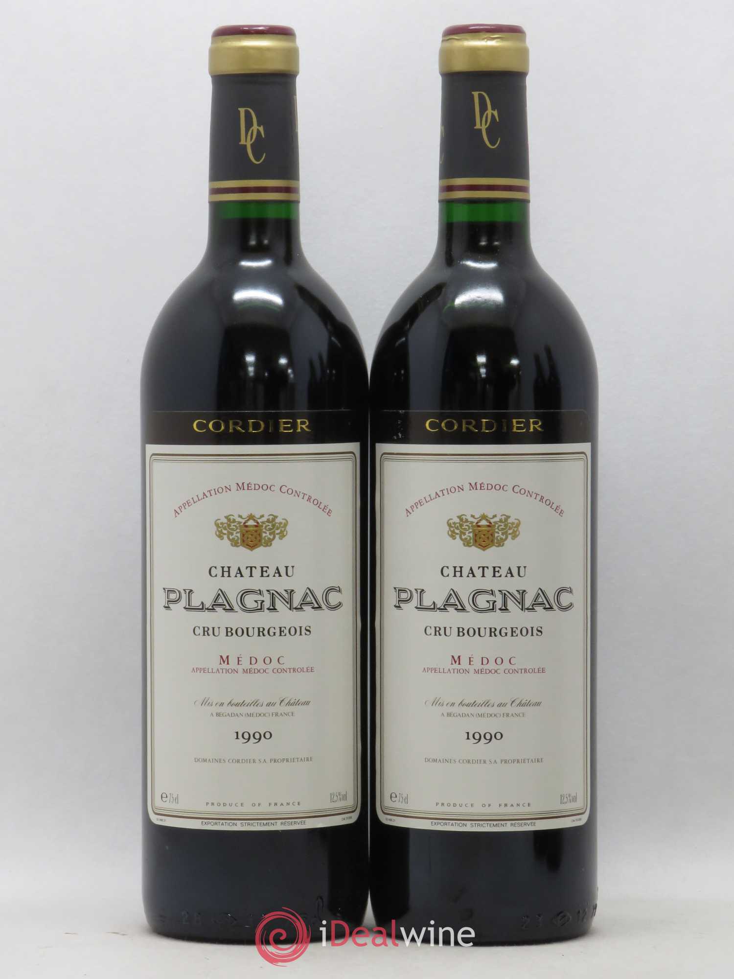Château Plagnac Cru Bourgeois (sans prix de réserve) 1990 - Lot de 2 bouteilles - 0