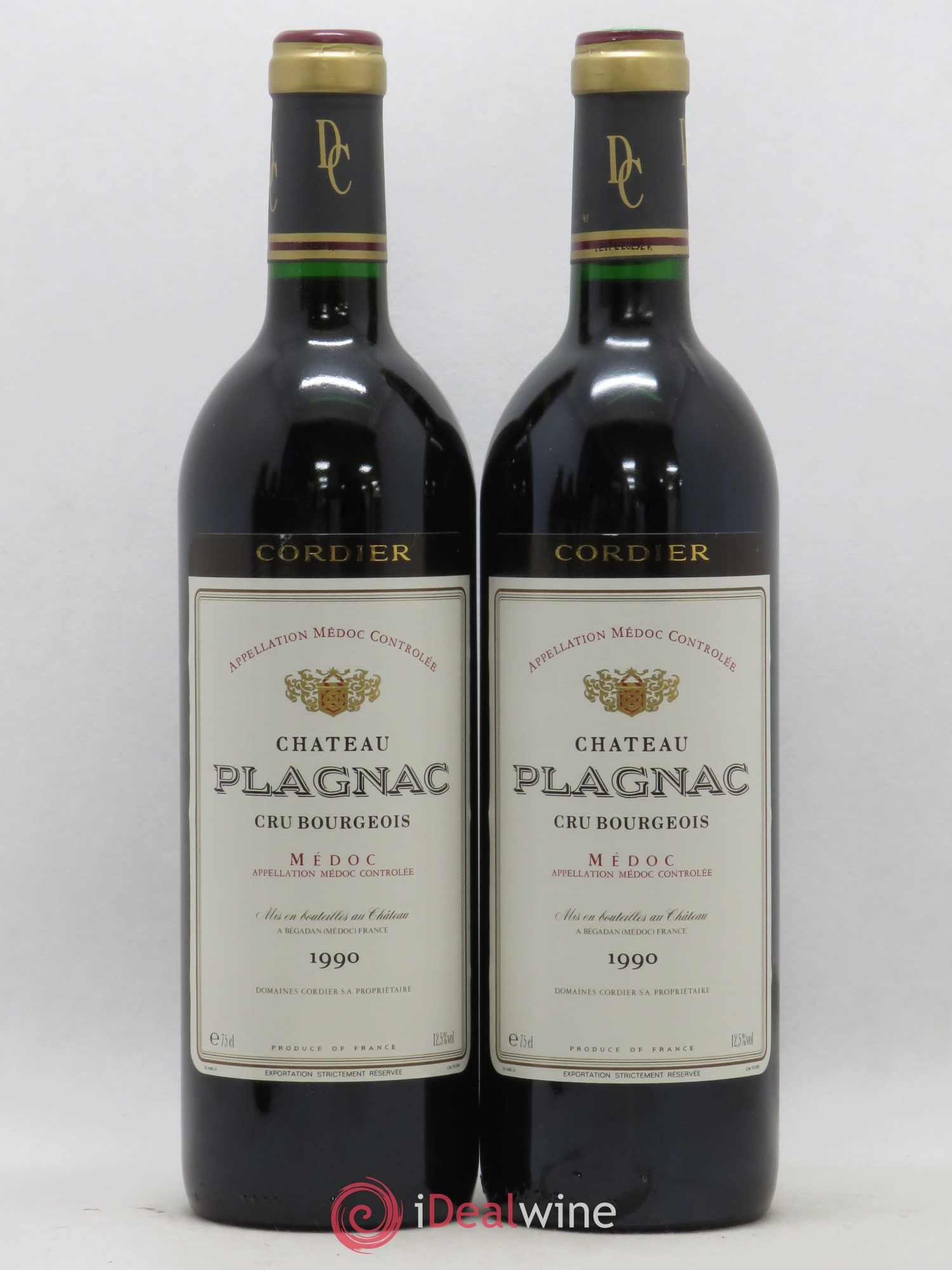 Château Plagnac Cru Bourgeois (sans prix de réserve) 1990 - Lot de 2 bouteilles - 0