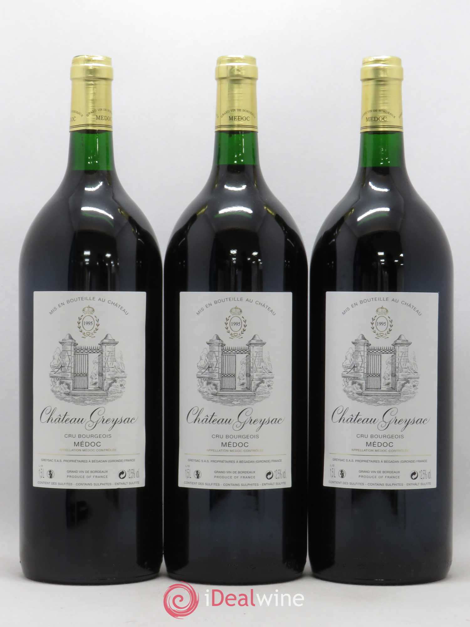 Château Greysac Cru Bourgeois (sans prix de réserve) 1995 - Lot de 3 magnums - 0