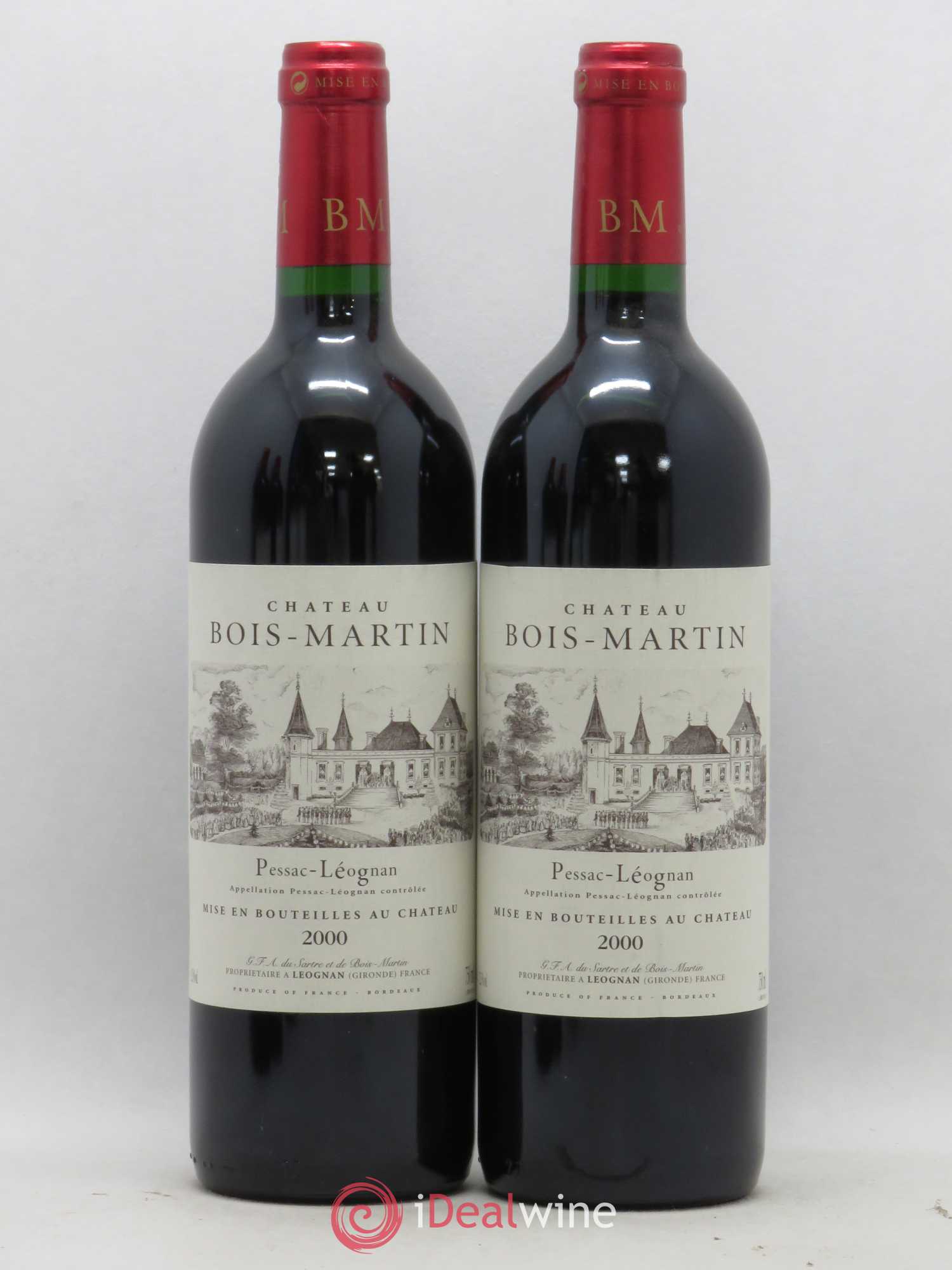 Pessac-Léognan Château Bois Martin (sans prix de réserve) 2000 - Posten von 2 Flaschen - 0