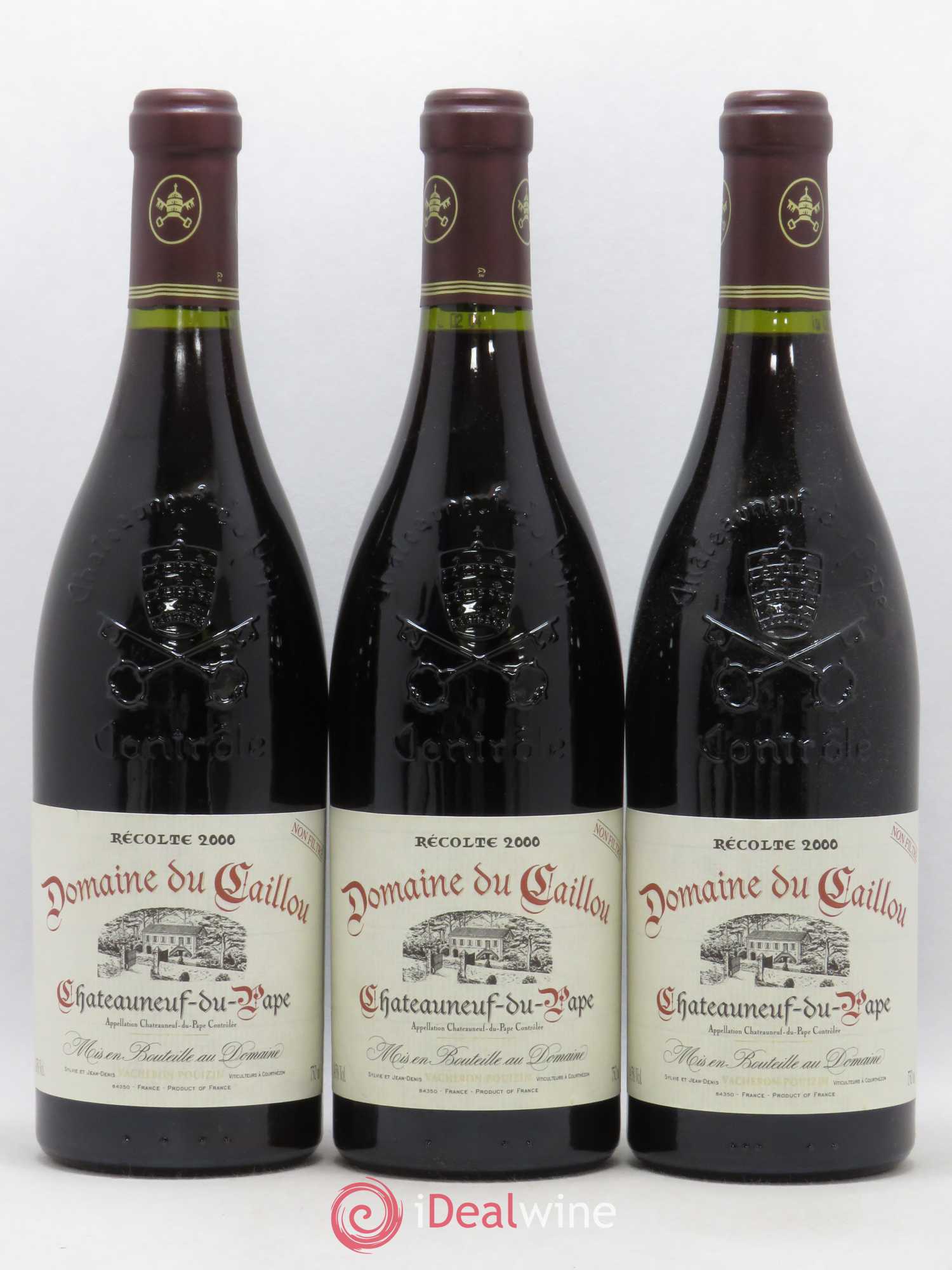 Châteauneuf-du-Pape Domaine du Caillou (sans prix de réserve) 2000 - Posten von 3 Flaschen - 0