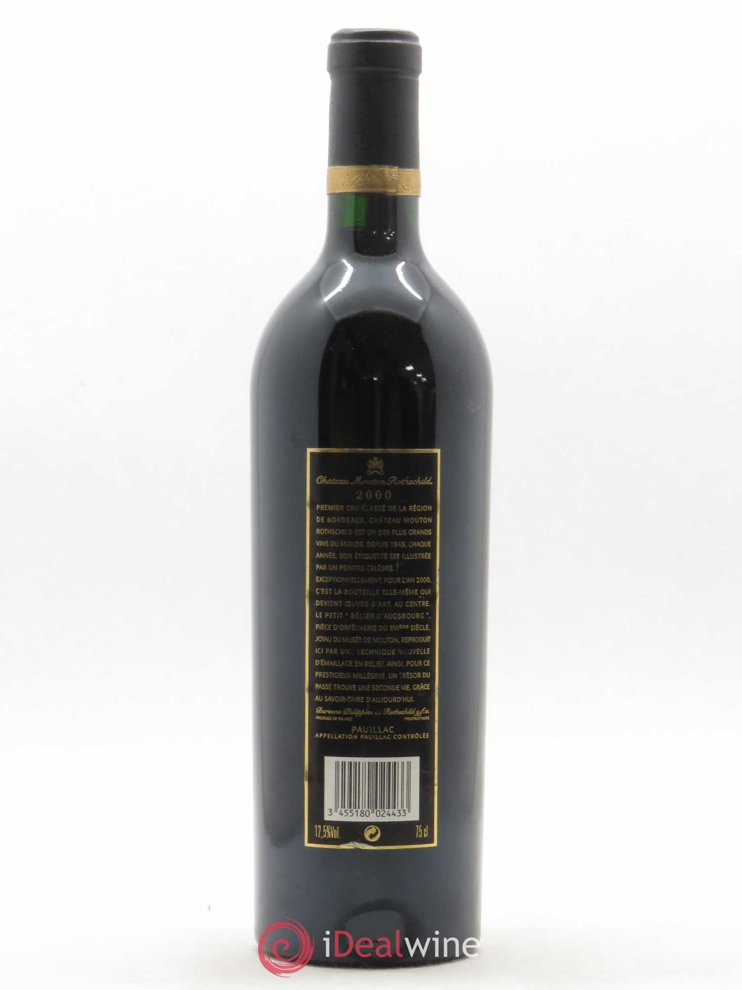 Château Mouton Rothschild 1er Grand Cru Classé 2000 - Lot de 1 bouteille - 1