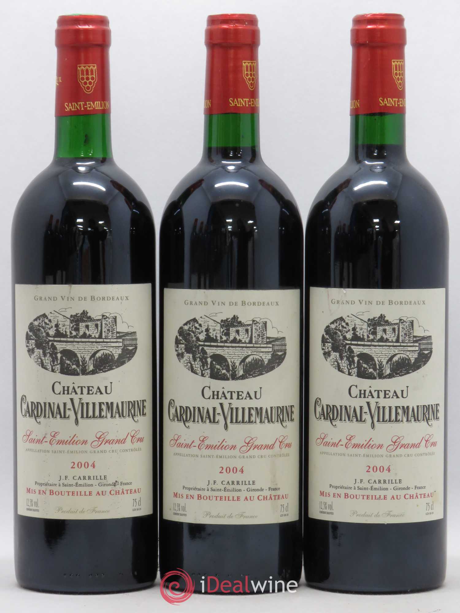 Saint-Émilion Grand Cru Château Cardinal Villemaurine (sans prix de réserve) 2004 - Posten von 3 Flaschen - 0