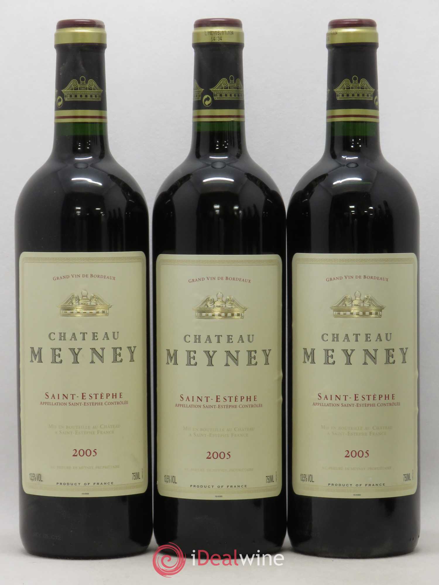 Château Meyney (sans prix de réserve) 2005 - Lot de 3 bouteilles - 0