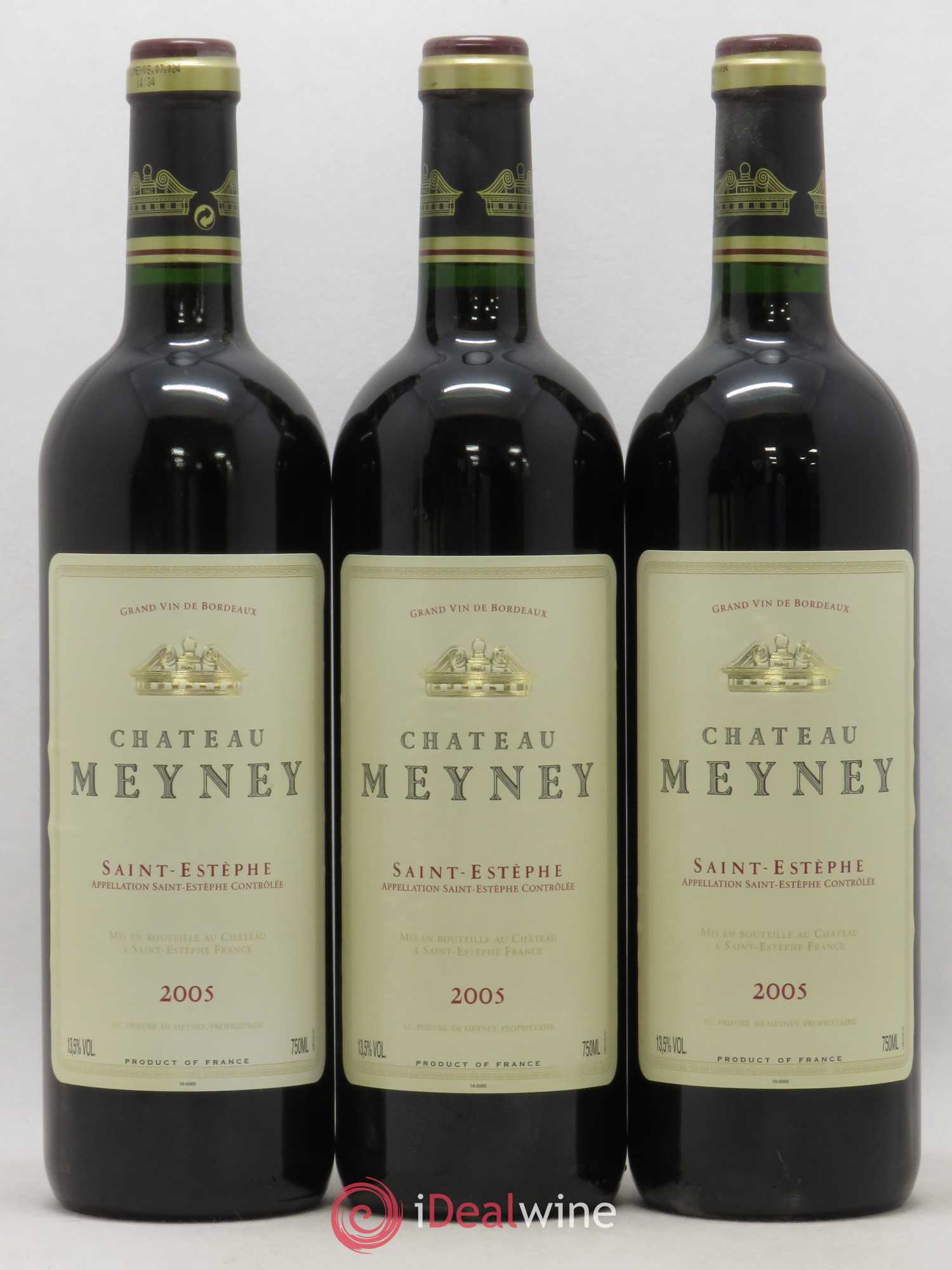 Château Meyney (sans prix de réserve) 2005 - Lot de 3 bouteilles - 0