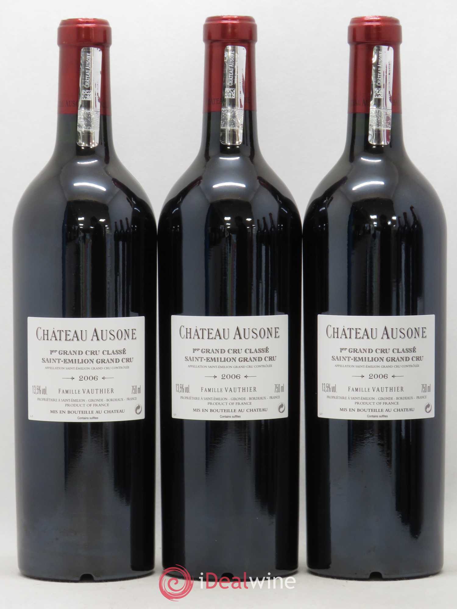 Château Ausone 1er Grand Cru Classé A 2006 - Lot de 3 bouteilles - 1