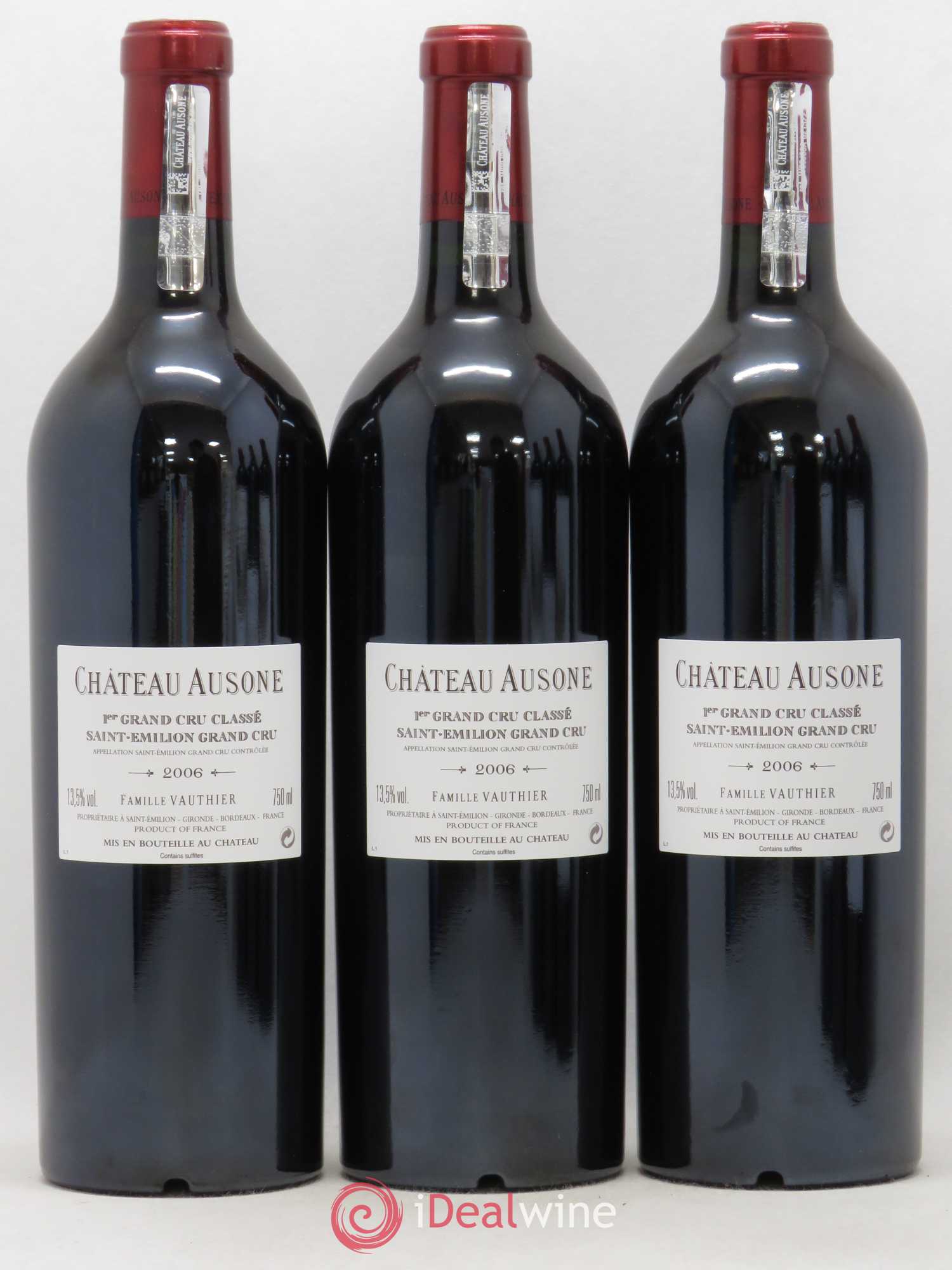 Château Ausone 1er Grand Cru Classé A 2006 - Lot de 3 bouteilles - 1