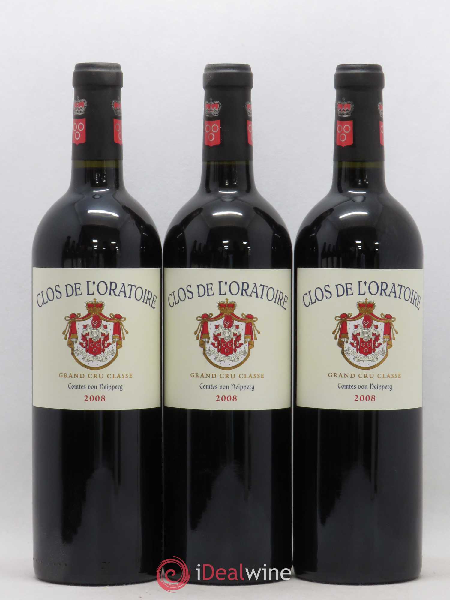 Clos de l'Oratoire Grand Cru Classé (sans prix de réserve) 2008 - Lot de 3 bouteilles - 0