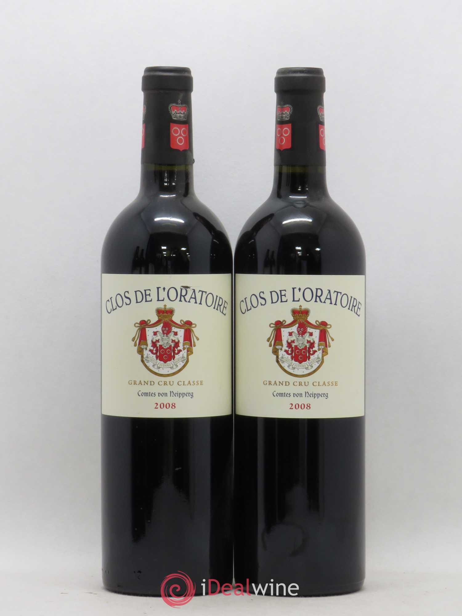 Clos de l'Oratoire Grand Cru Classé (senza prezzo di riserva) 2008 - Lotto di 2 bottiglie - 0