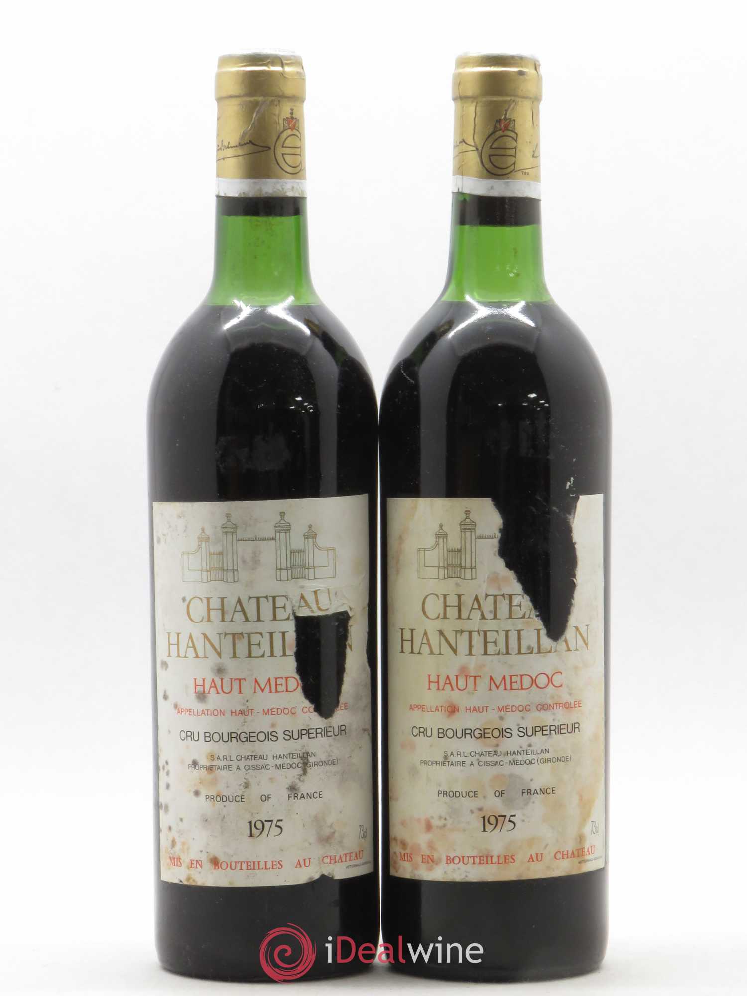 Château Hanteillan Cru Bourgeois (senza prezzo di riserva) 1975 - Lotto di 2 bottiglie - 0