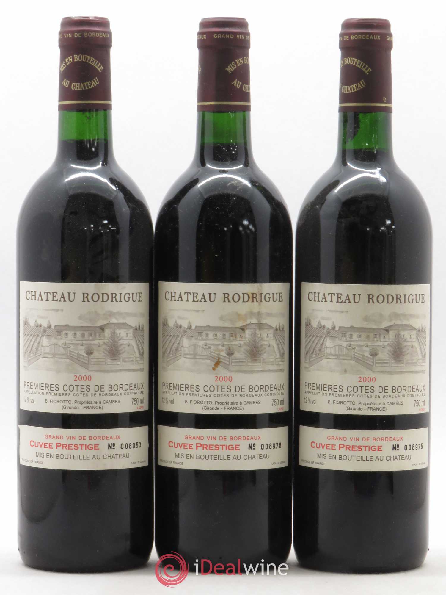 Premières Côtes de Bordeaux Château Rodrigue (sans prix de réserve) 2000 - Posten von 6 Flaschen - 1