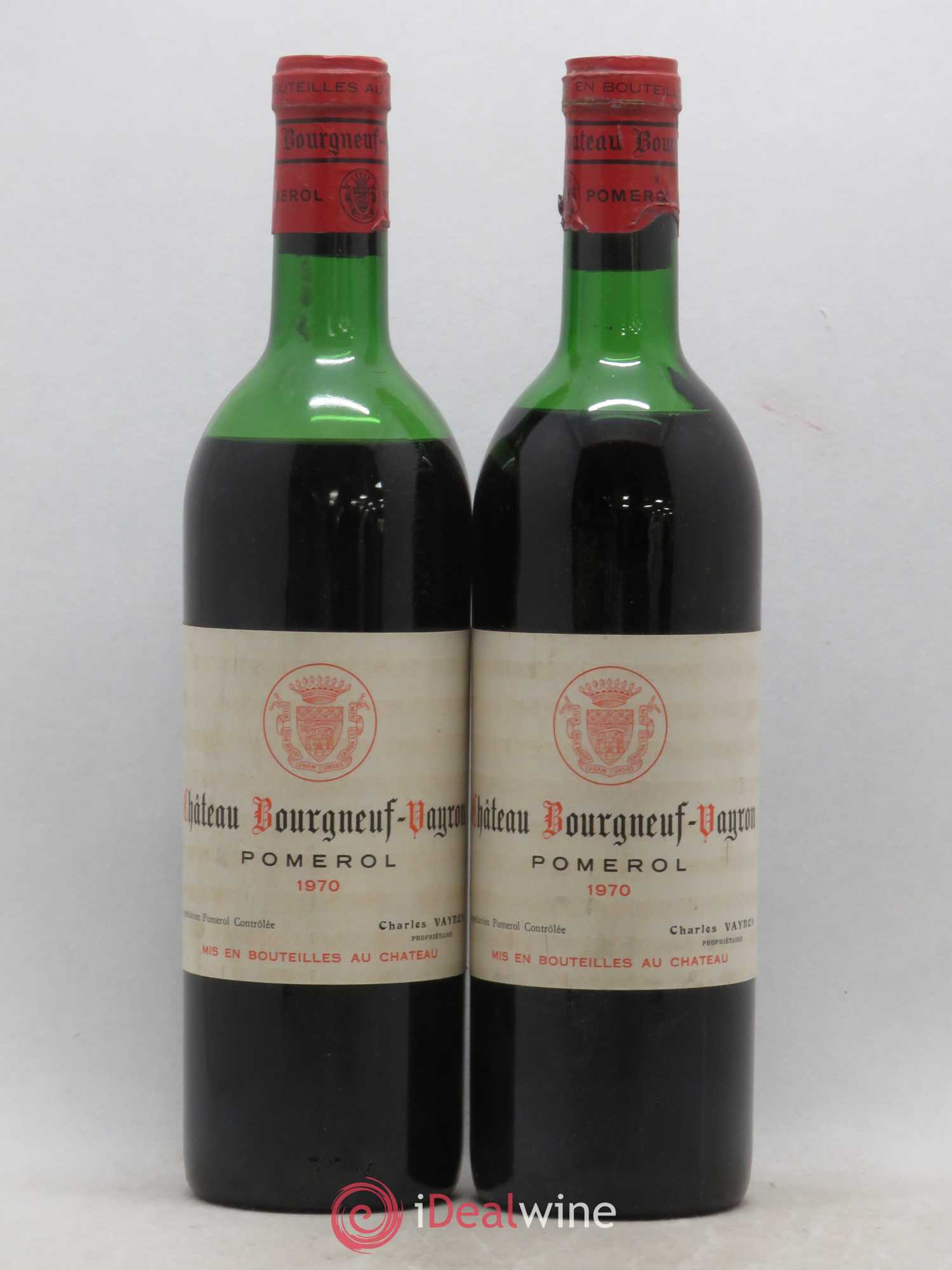 Château Bourgneuf Vayron (sans prix de réserve) (sans prix de réserve) 1970 - Lot de 2 bouteilles - 0