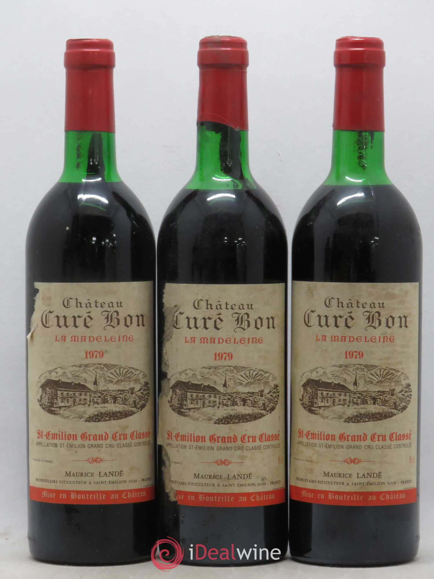Saint-Émilion Grand Cru Château Cure Bon La Madelaine (sans prix de réserve) 1979 - Posten von 3 Flaschen - 0
