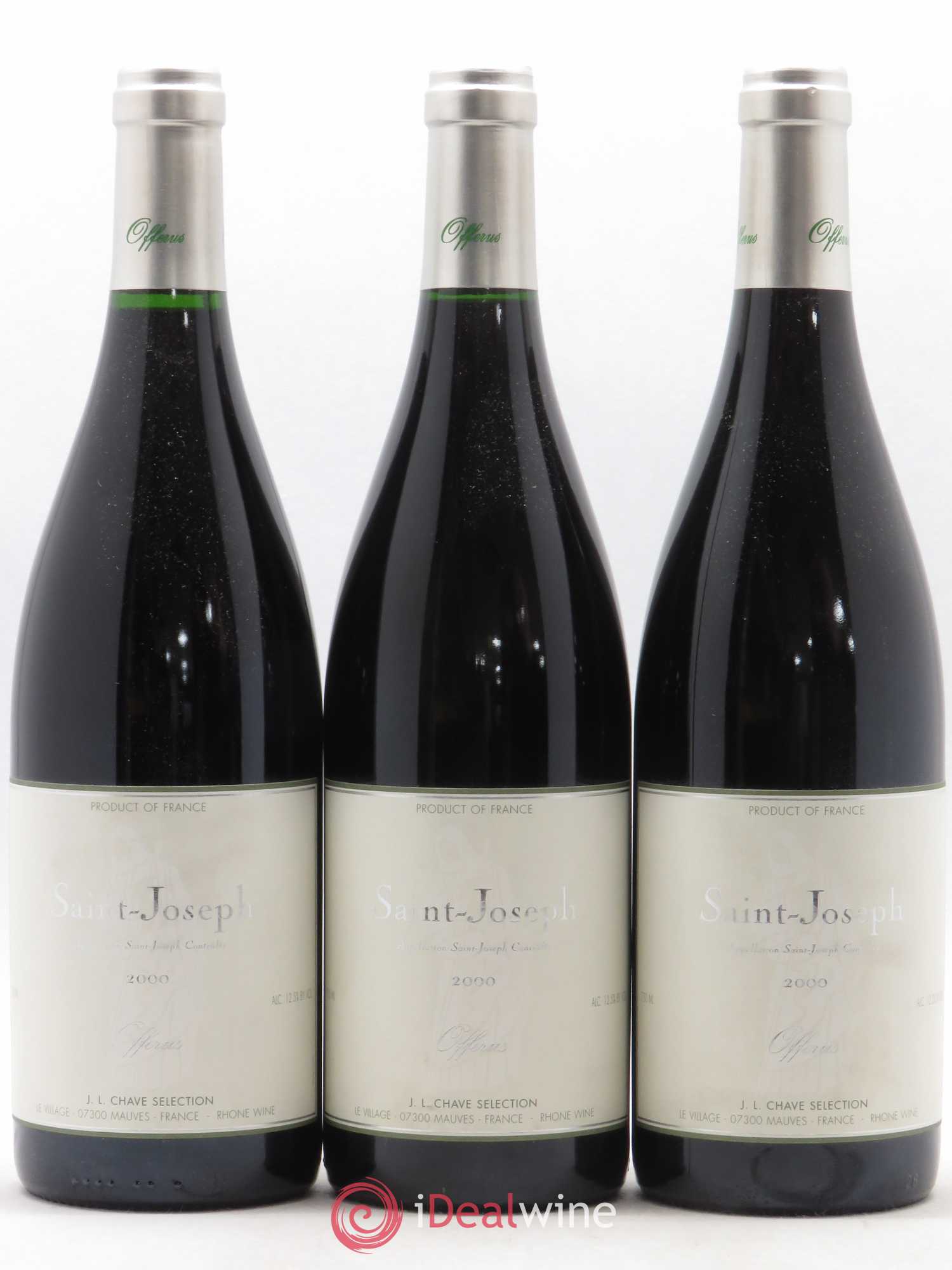 Saint-Joseph Offerus J-L. Chave Sélection (sans prix de réserve) 2000 - Lot de 3 bouteilles - 0