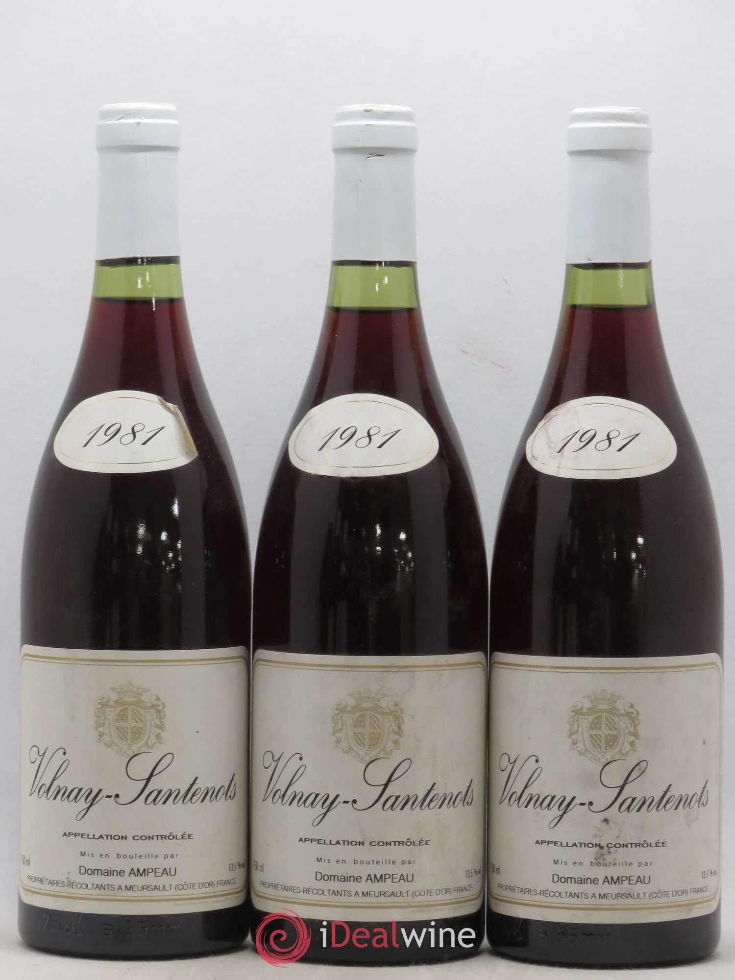 Volnay 1er Cru Santenots Domaine Ampeau (sans prix de réserve) 1981 - Posten von 3 Flaschen - 0