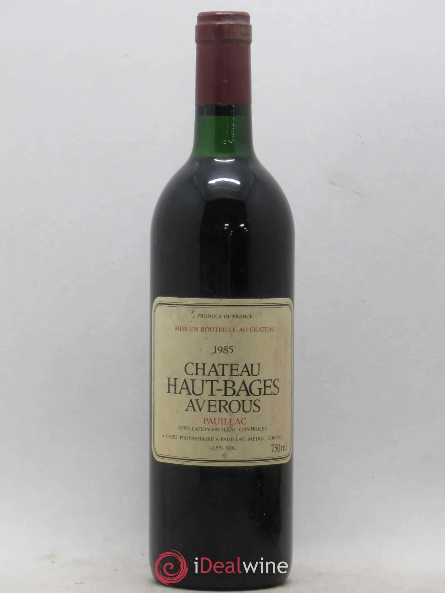 Château Haut Bages Averous Cru Bourgeois (sans prix de réserve) 1985 - Lot de 1 bouteille - 0