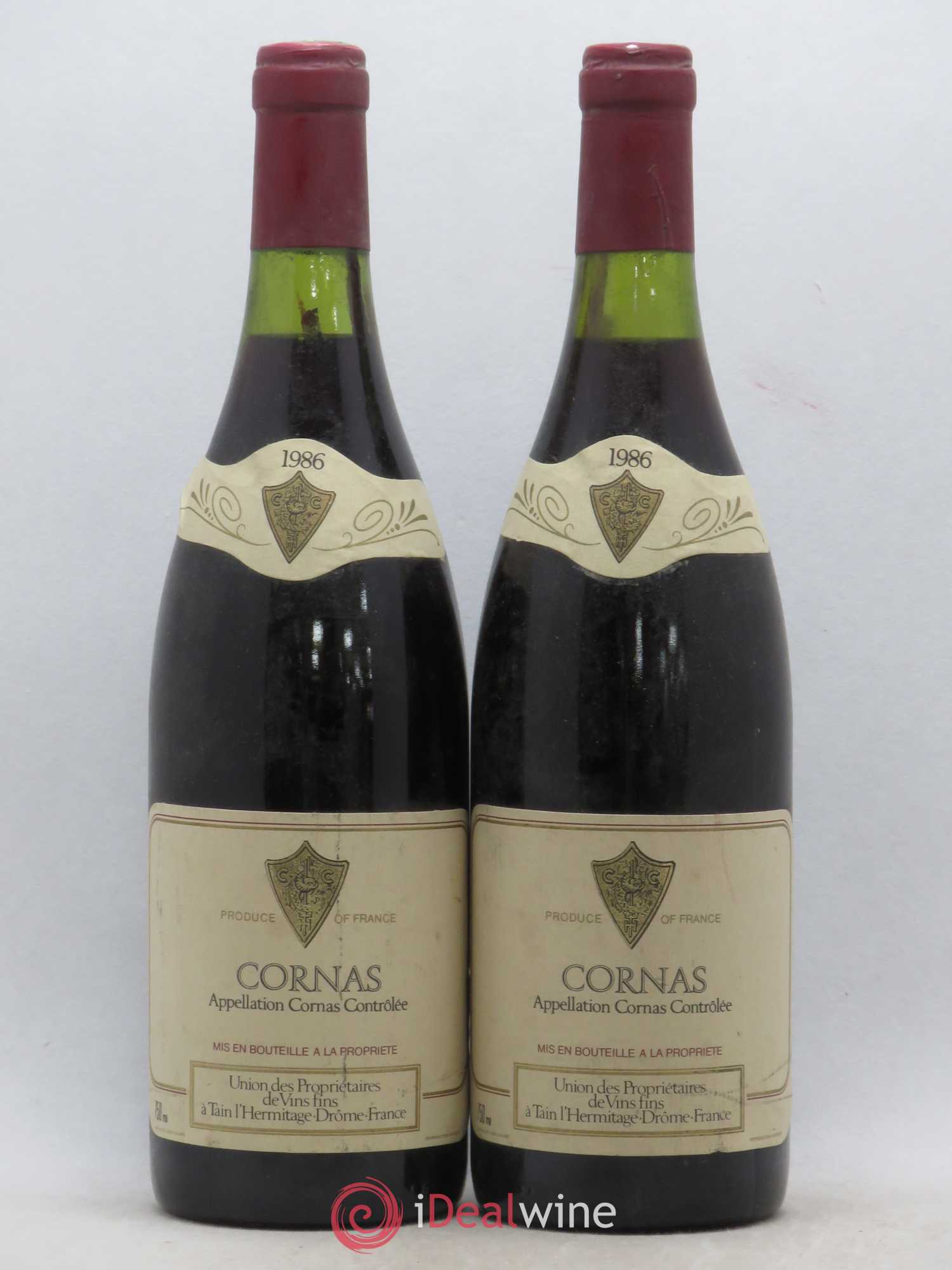 Cornas Union des proprietaires des vins fins (sans prix de réserve) 1986 - Posten von 2 Flaschen - 0