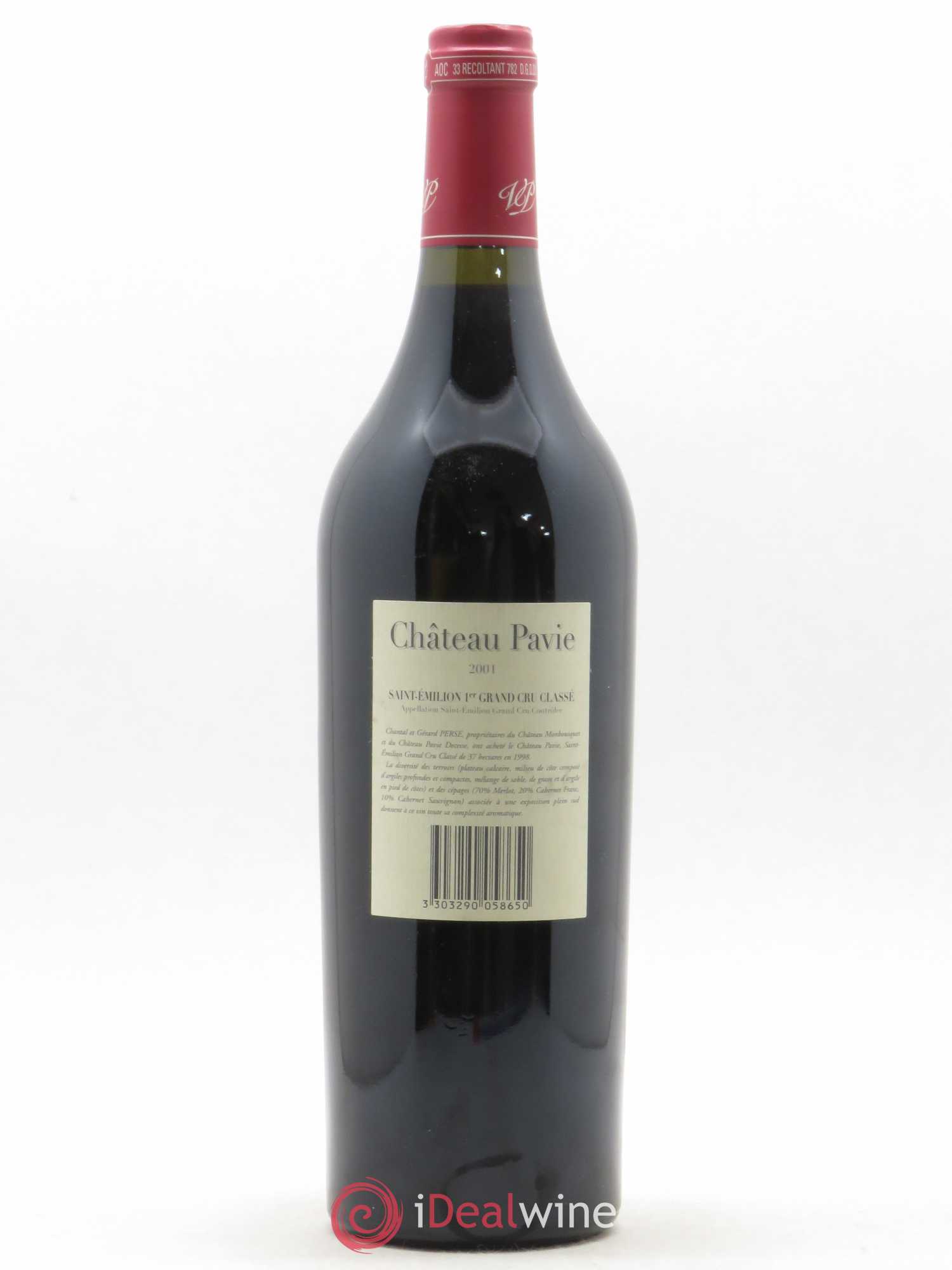 Château Pavie 1er Grand Cru Classé A (sans prix de réserve) 2001 - Lot de 1 bouteille - 1