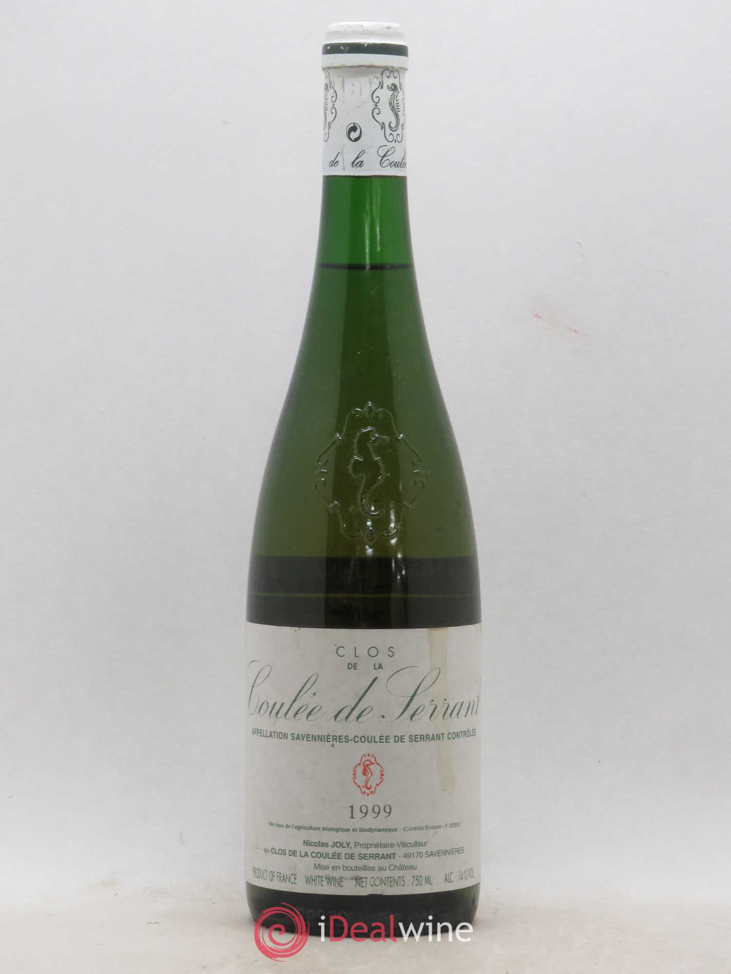 Savennières Clos de la Coulée de Serrant Vignobles de la Coulée de Serrant - Nicolas Joly (sans prix de réserve) 1999 - Lot de 1 bouteille - 0