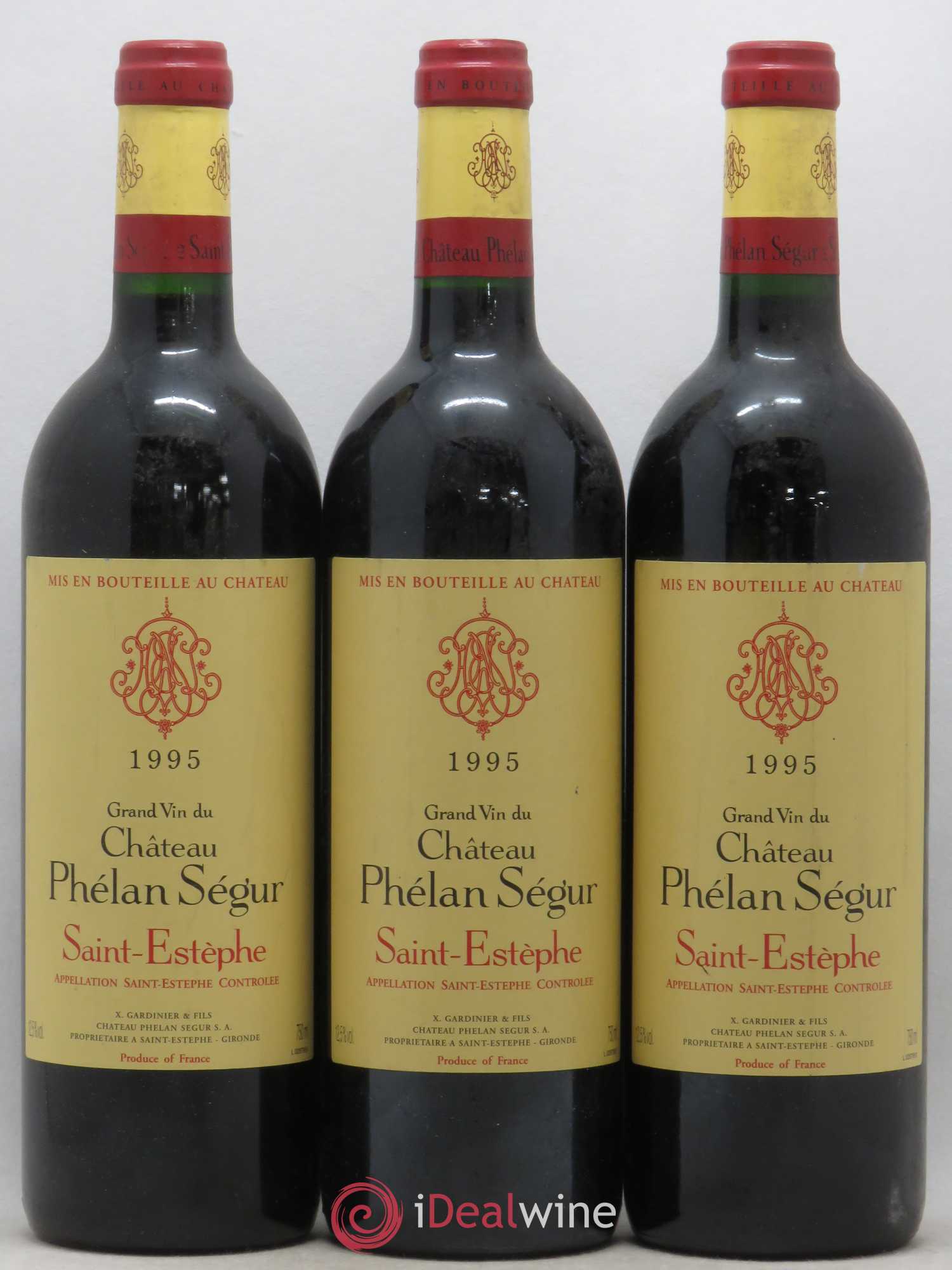 Château Phélan Ségur (sans prix de réserve) 1995 - Lot de 3 bouteilles - 0