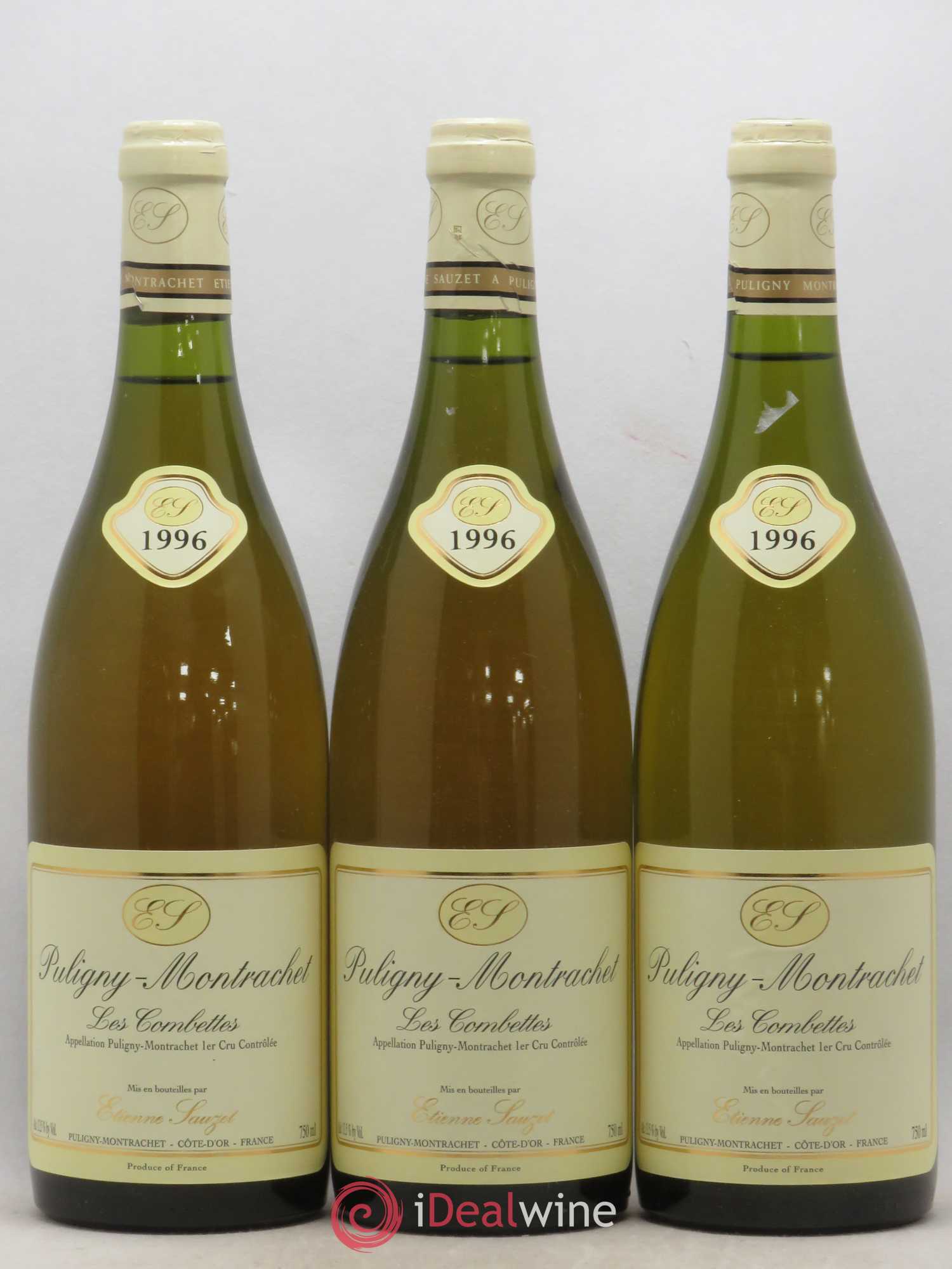 Puligny-Montrachet 1er Cru Les Combettes Etienne Sauzet (sans prix de réserve) 1996 - Lot de 3 bouteilles - 0
