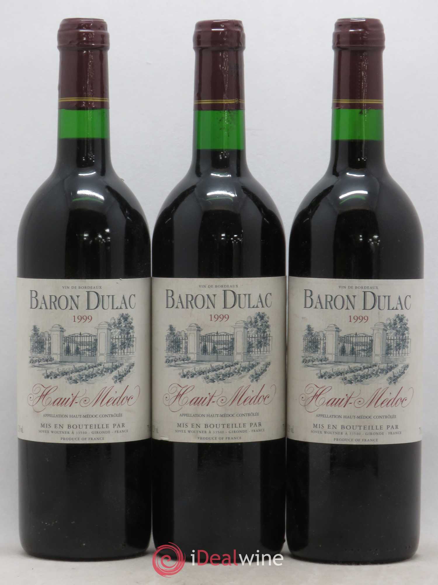 Haut Médoc Baron du Lac (sans prix de réserve) (sans prix de réserve) 1999 - Posten von 3 Flaschen - 0