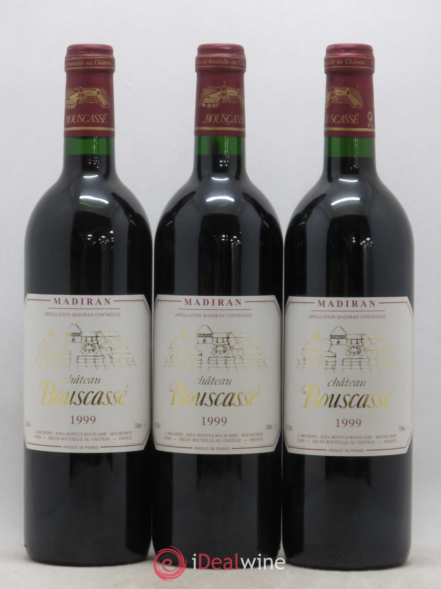 Madiran Château Bouscassé Alain Brumont (sans prix de réserve) 1999 - Lot de 3 bouteilles - 0