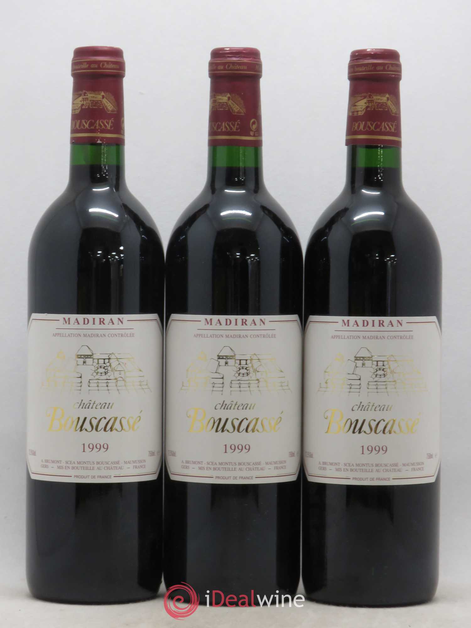 Madiran Château Bouscassé Alain Brumont (sans prix de réserve) 1999 - Lot de 3 bouteilles - 0