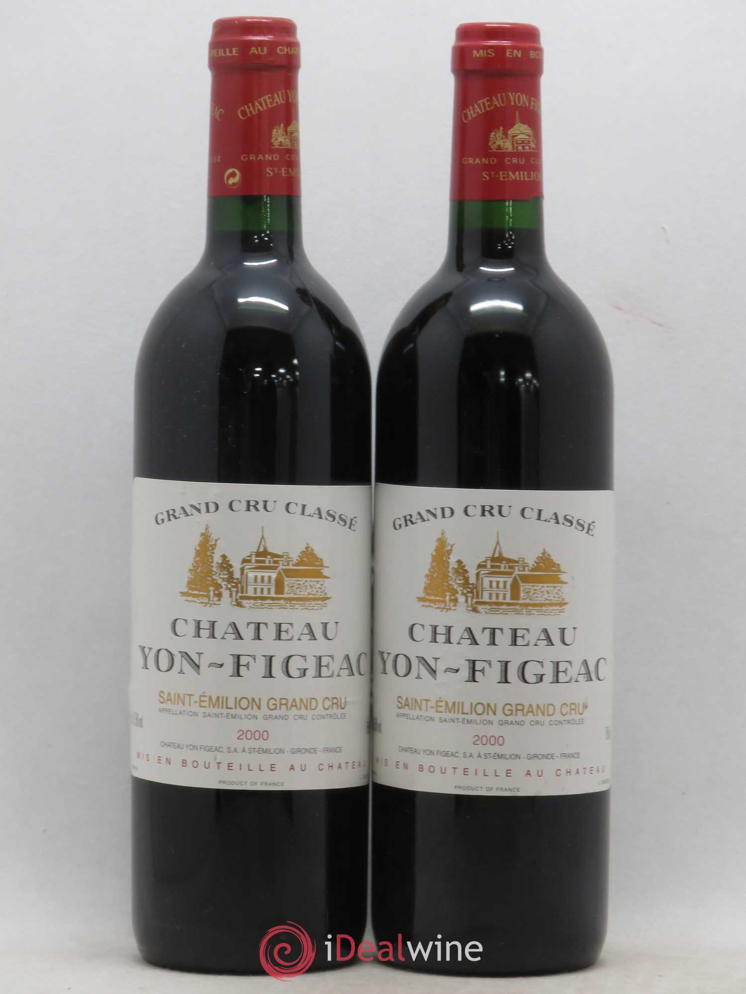 Château Yon Figeac Grand Cru Classé (sans prix de réserve) 2000 - Lot de 2 bouteilles - 0