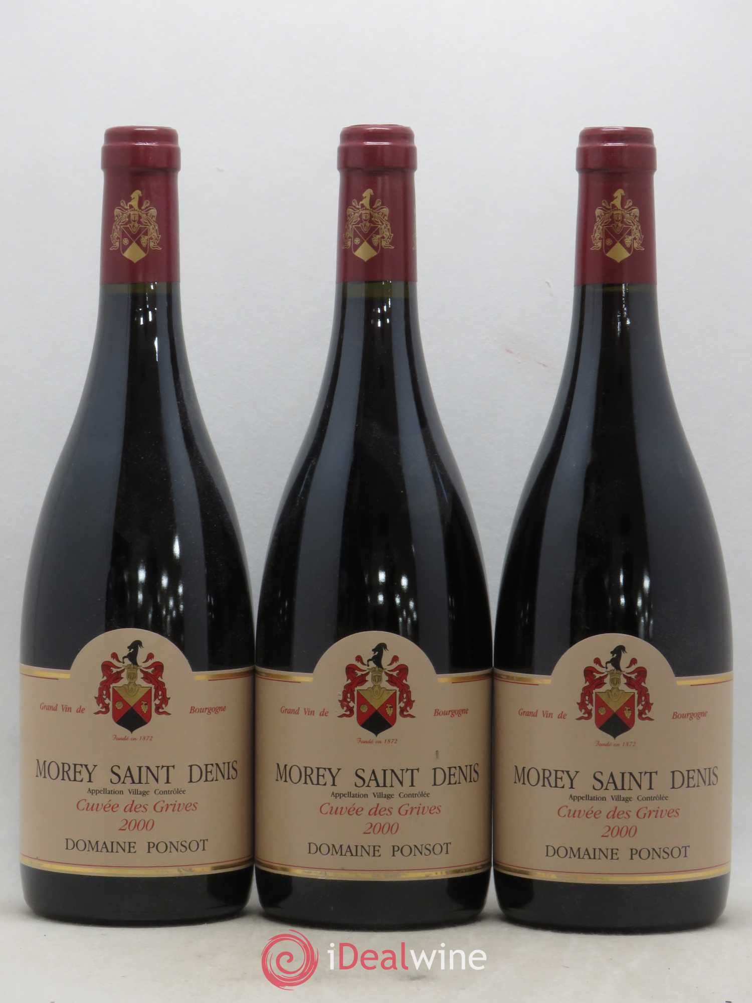 Morey-Saint-Denis Cuvée des Grives Ponsot (Domaine) (sans prix de réserve) 2000 - Lot de 3 bouteilles - 0