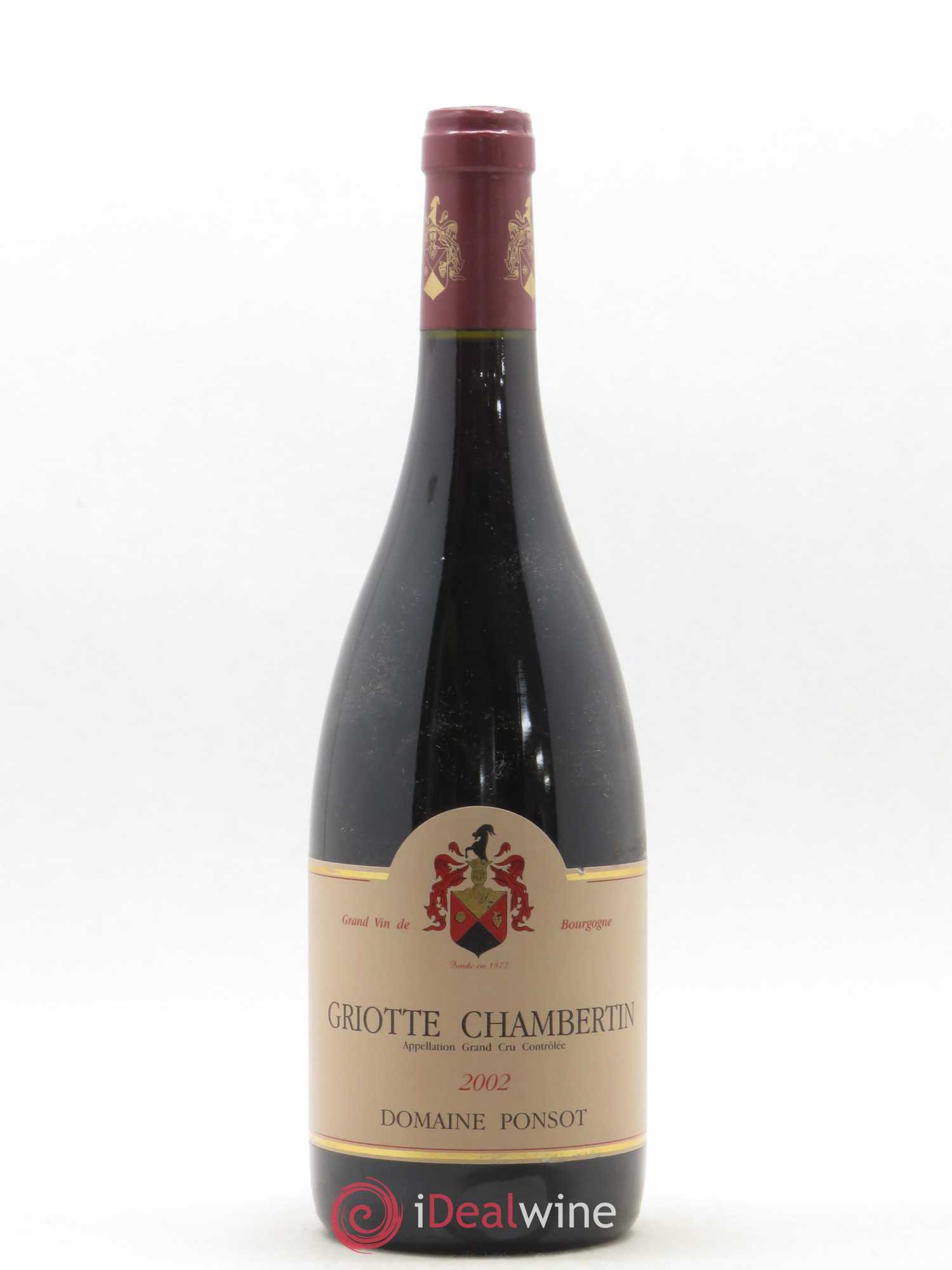 Griotte-Chambertin Grand Cru Ponsot (Domaine) (sans prix de réserve) 2002 - Lot de 1 bouteille - 0
