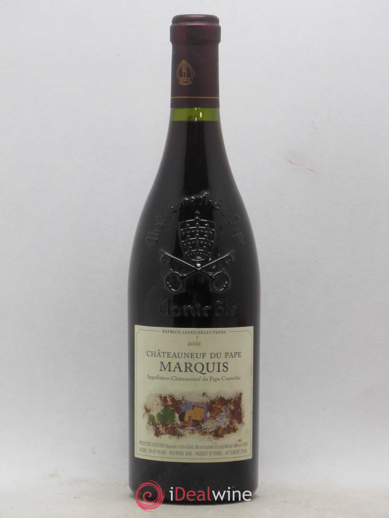 Châteauneuf-du-Pape Marquis Patrick Lesec (sans prix de réserve) 2001 - Posten von 1 Flasche - 0