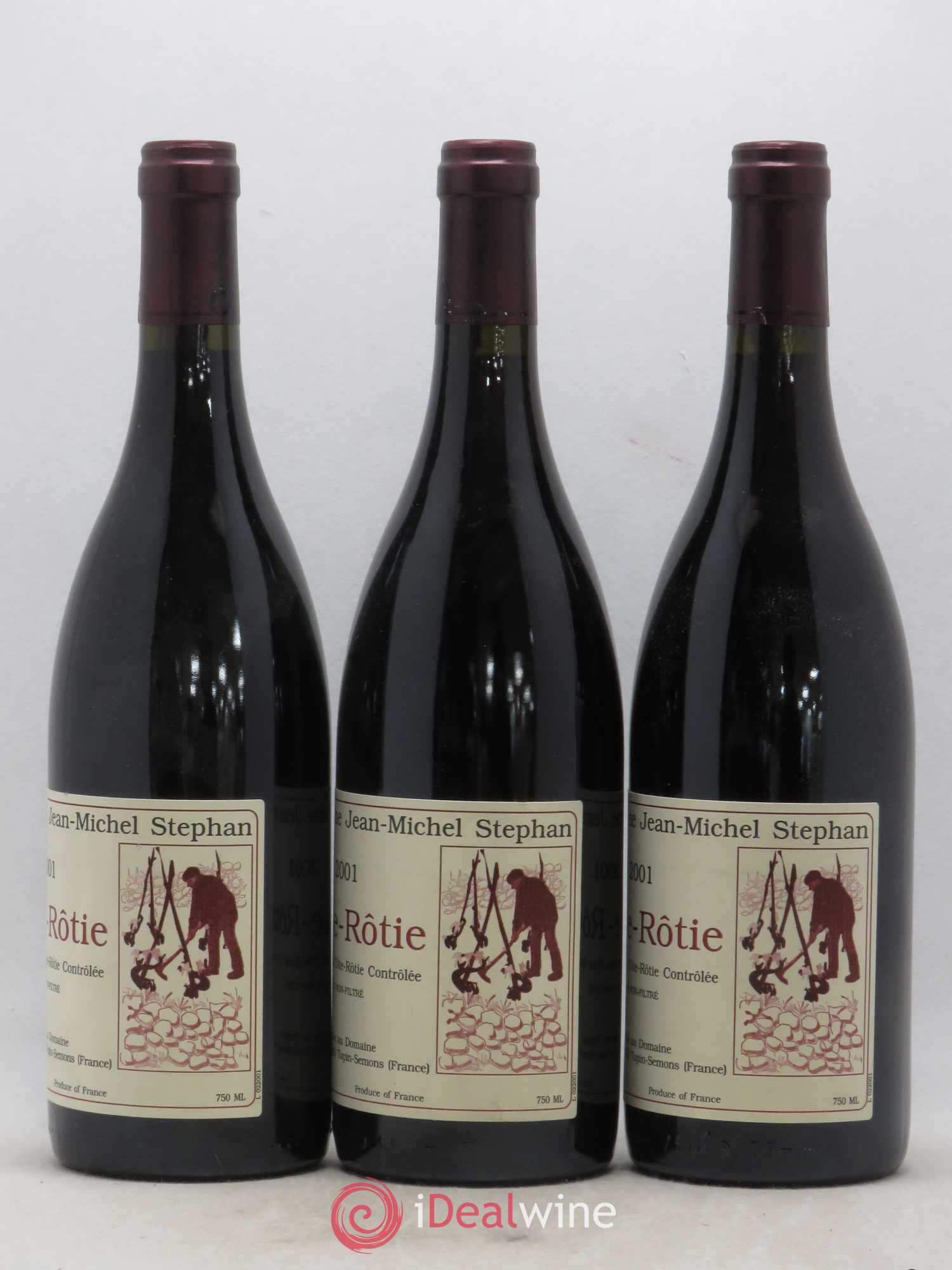 Côte-Rôtie Jean-Michel Stephan  (sans prix de réserve) 2001 - Lot de 3 bouteilles - 1