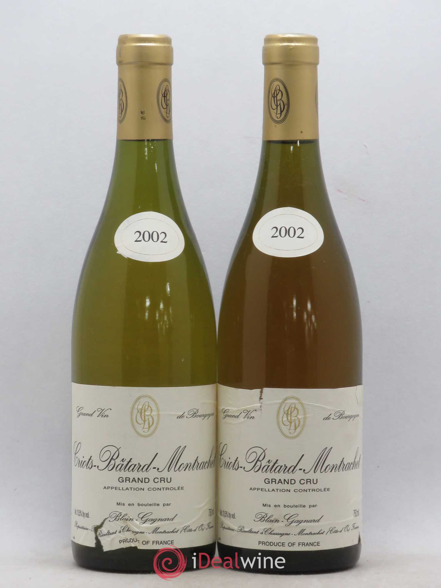 Criots-Bâtard-Montrachet Grand Cru Blain-Gagnard (Domaine) (sans prix de réserve) 2002 - Lot de 2 bouteilles - 0