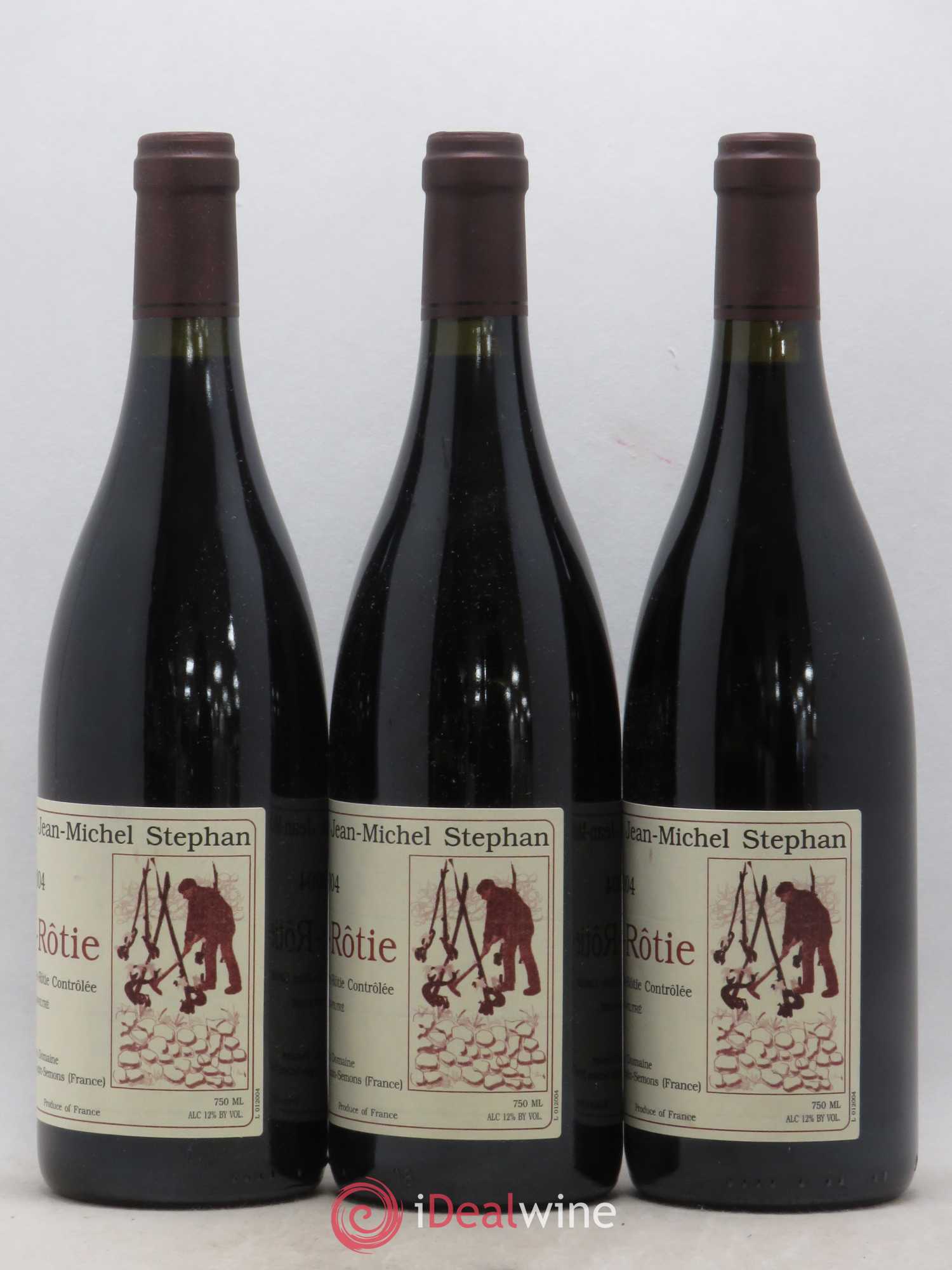 Côte-Rôtie Coteaux de Tupin Jean-Michel Stephan (sans prix de réserve) 2004 - Lot de 3 bouteilles - 1