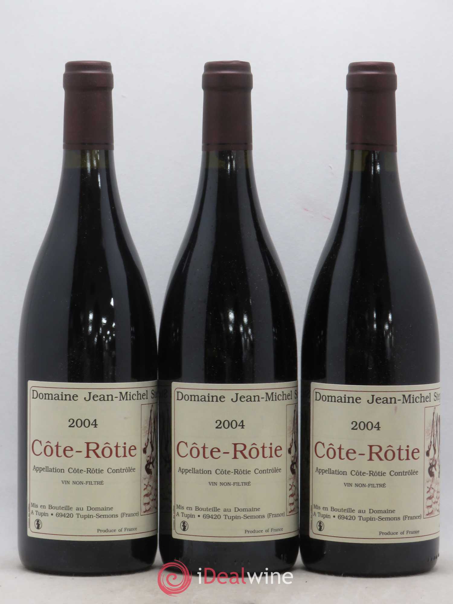 Côte-Rôtie Coteaux de Tupin Jean-Michel Stephan (sans prix de réserve) 2004 - Lot de 3 bouteilles - 0