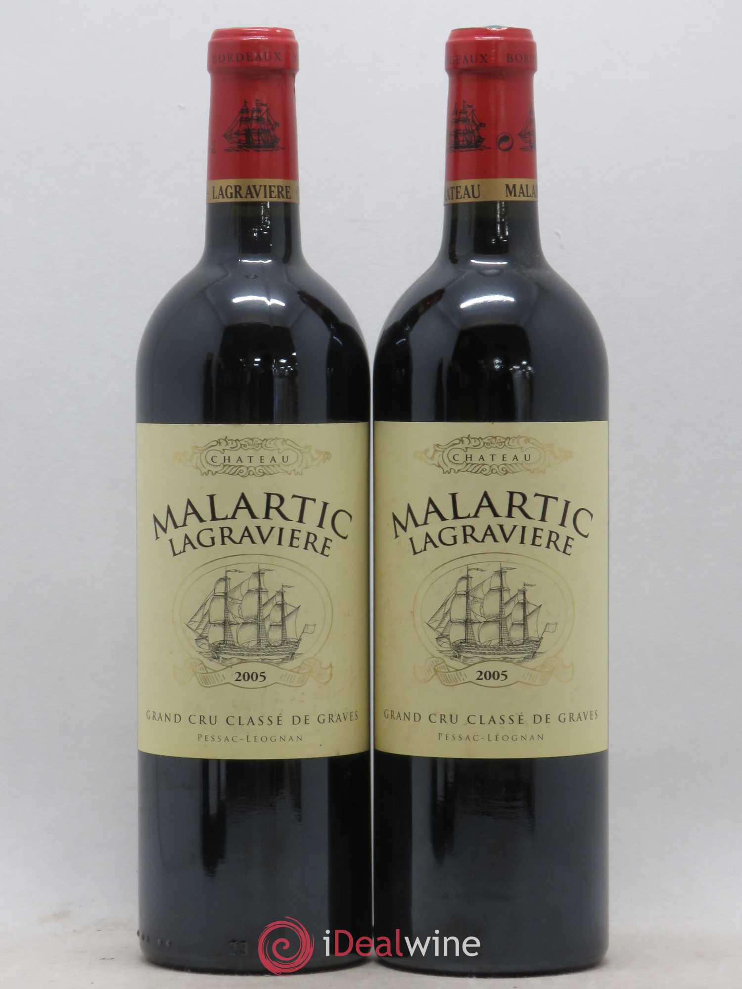 Château Malartic-Lagravière Cru Classé de Graves (sans prix de réserve) 2005 - Lot de 2 bouteilles - 0