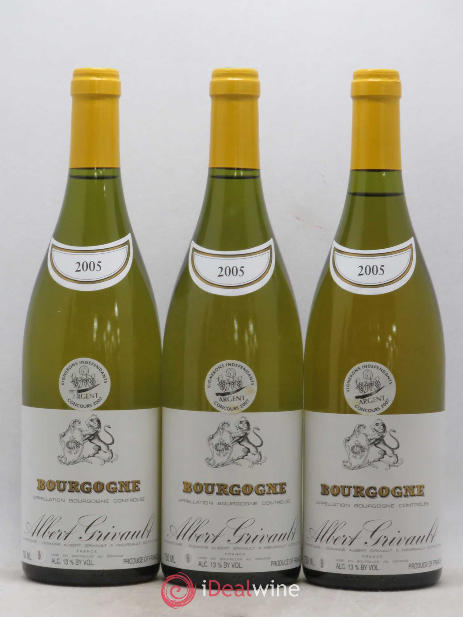 Bourgogne Albert Grivault (sans prix de réserve) 2005 - Posten von 3 Flaschen - 0