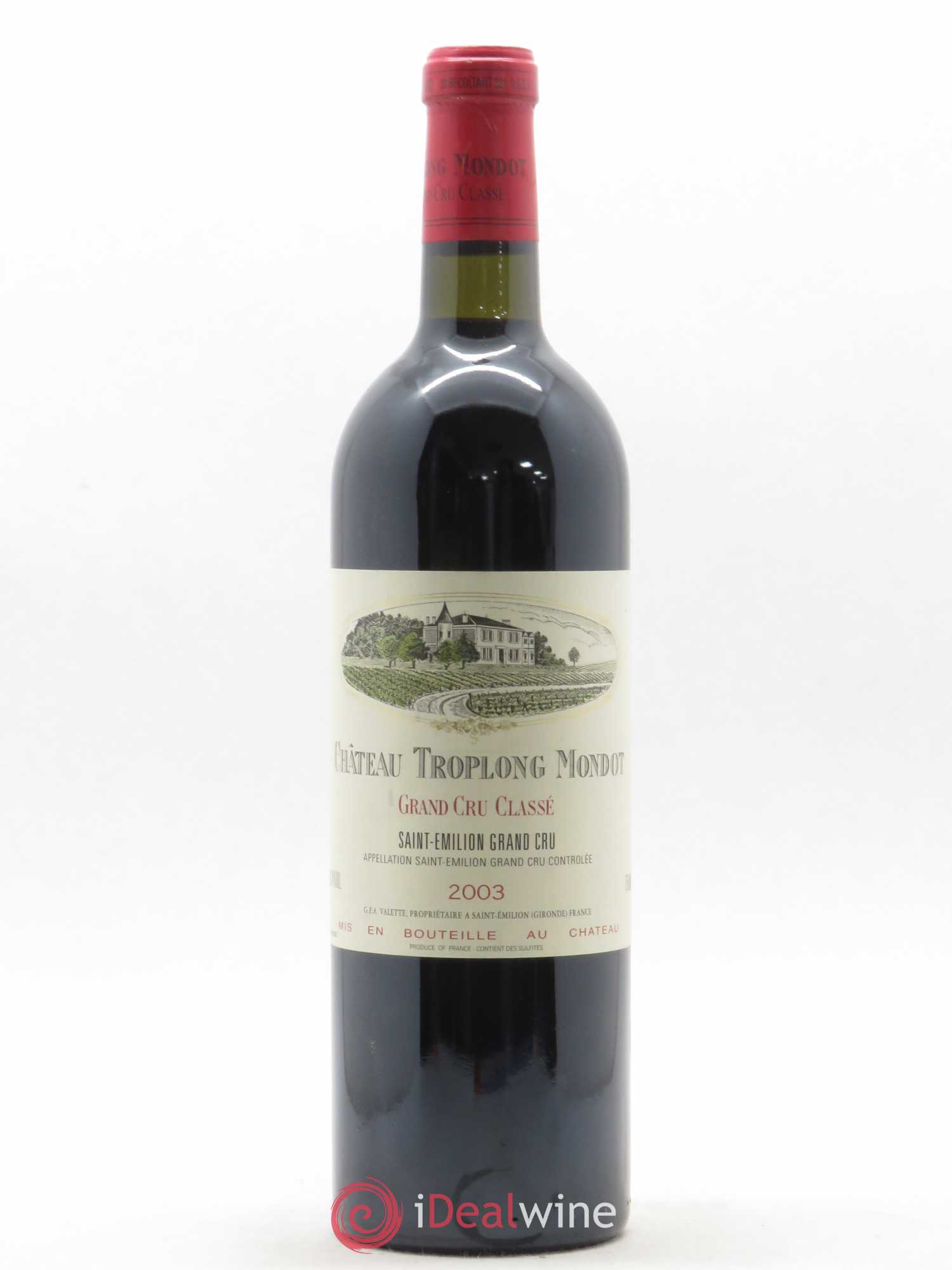 Château Troplong Mondot 1er Grand Cru Classé B (sans prix de réserve) 2003 - Lot de 1 bouteille - 0