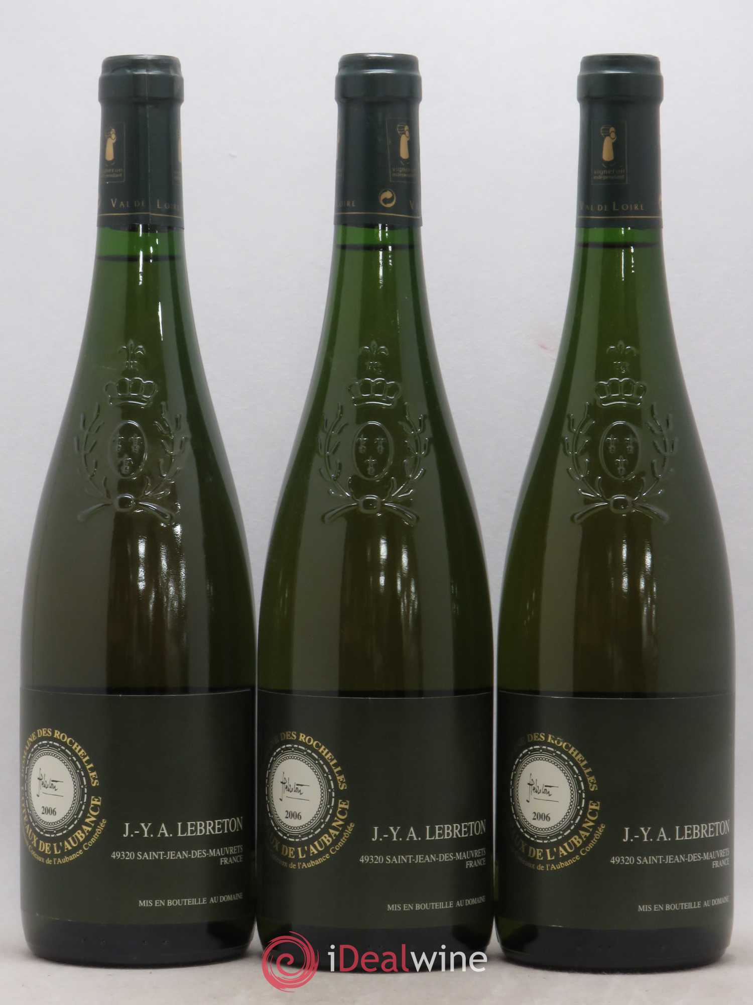 Coteaux de l'Aubance Domaine des Rochelles Lebreton (sans prix de réserve) 2006 - Lotto di 3 bottiglie - 0