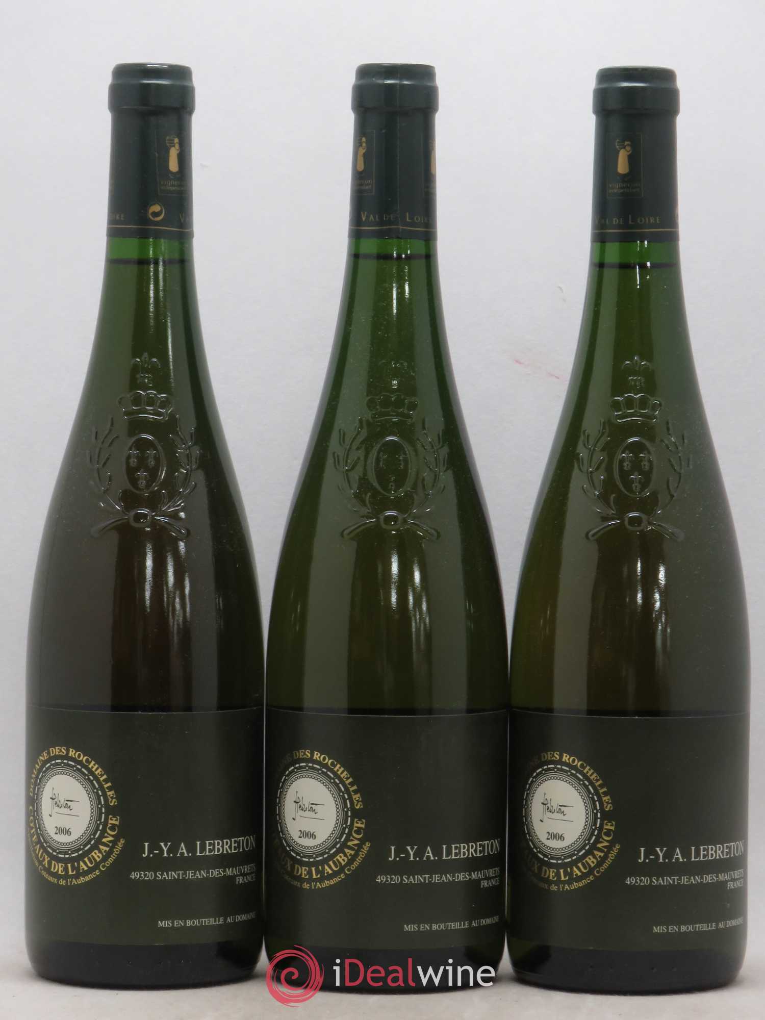 Coteaux de l'Aubance Domaine des Rochelles Lebreton (sans prix de réserve) 2006 - Lotto di 3 bottiglie - 0
