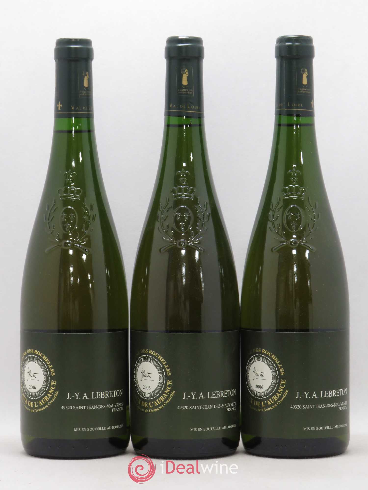 Coteaux de l'Aubance Domaine des Rochelles Lebreton (sans prix de réserve) 2006 - Lotto di 3 bottiglie - 0