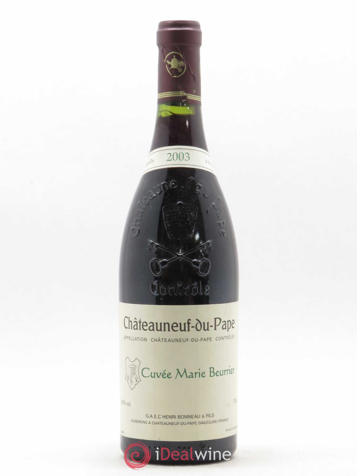 Châteauneuf-du-Pape Marie Beurrier Henri Bonneau & Fils (senza prezzo di riserva) 2003 - Lotto di 1 bottiglia - 0
