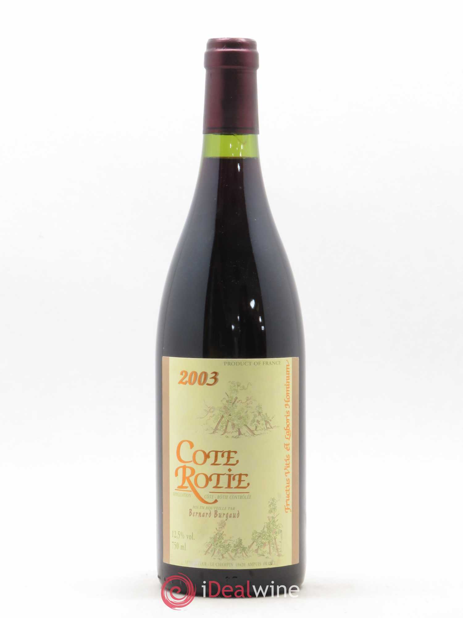 Côte-Rôtie Bernard Burgaud (sans prix de réserve) 2003 - Lot de 1 bouteille - 0