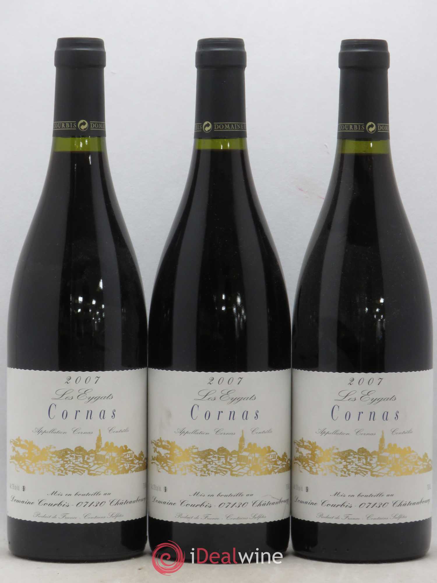 Cornas Les Eygats Courbis (sans prix de réserve) 2007 - Lot de 3 bouteilles - 0