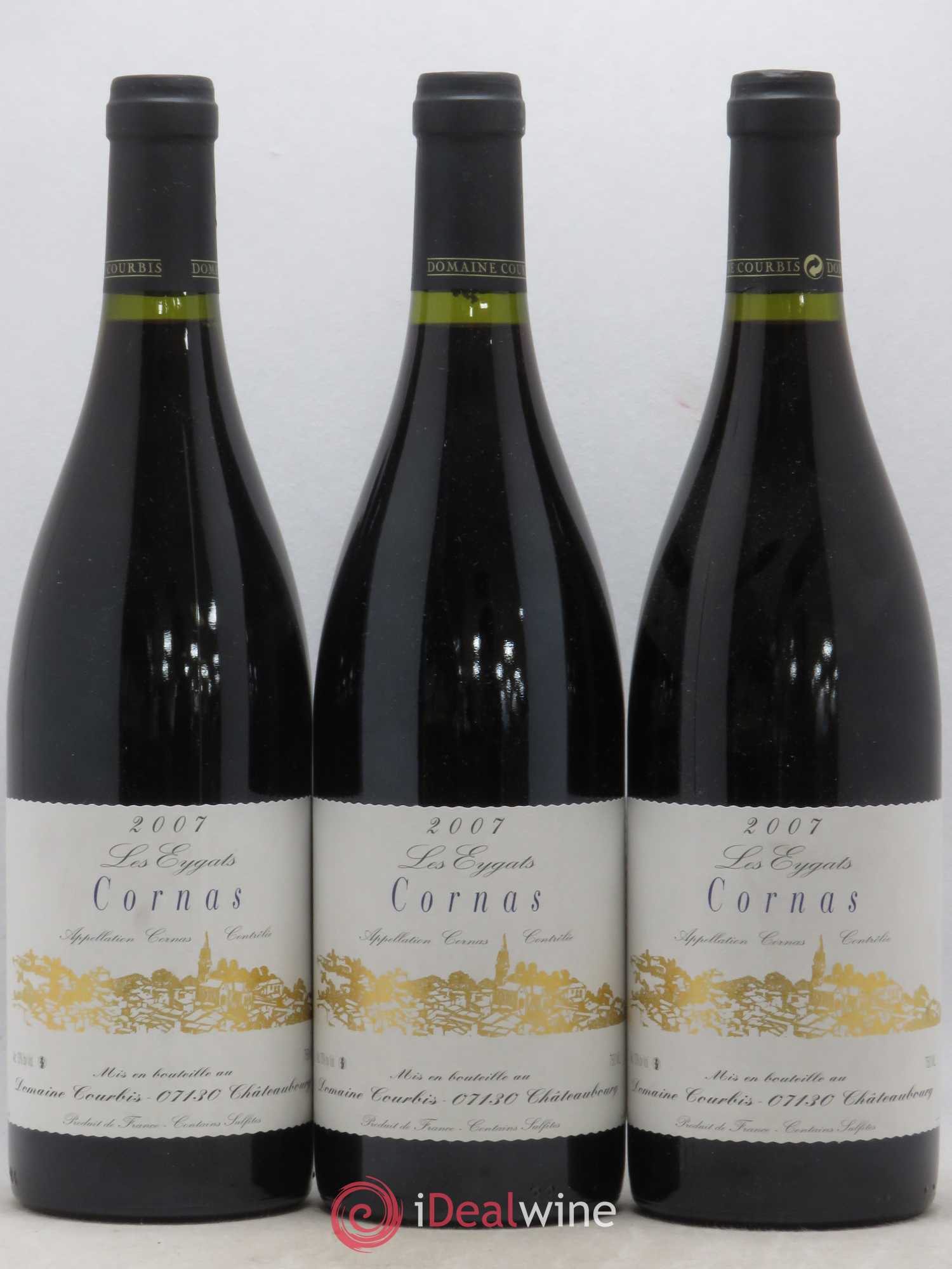 Cornas Les Eygats Courbis (sans prix de réserve) 2007 - Lot de 3 bouteilles - 0